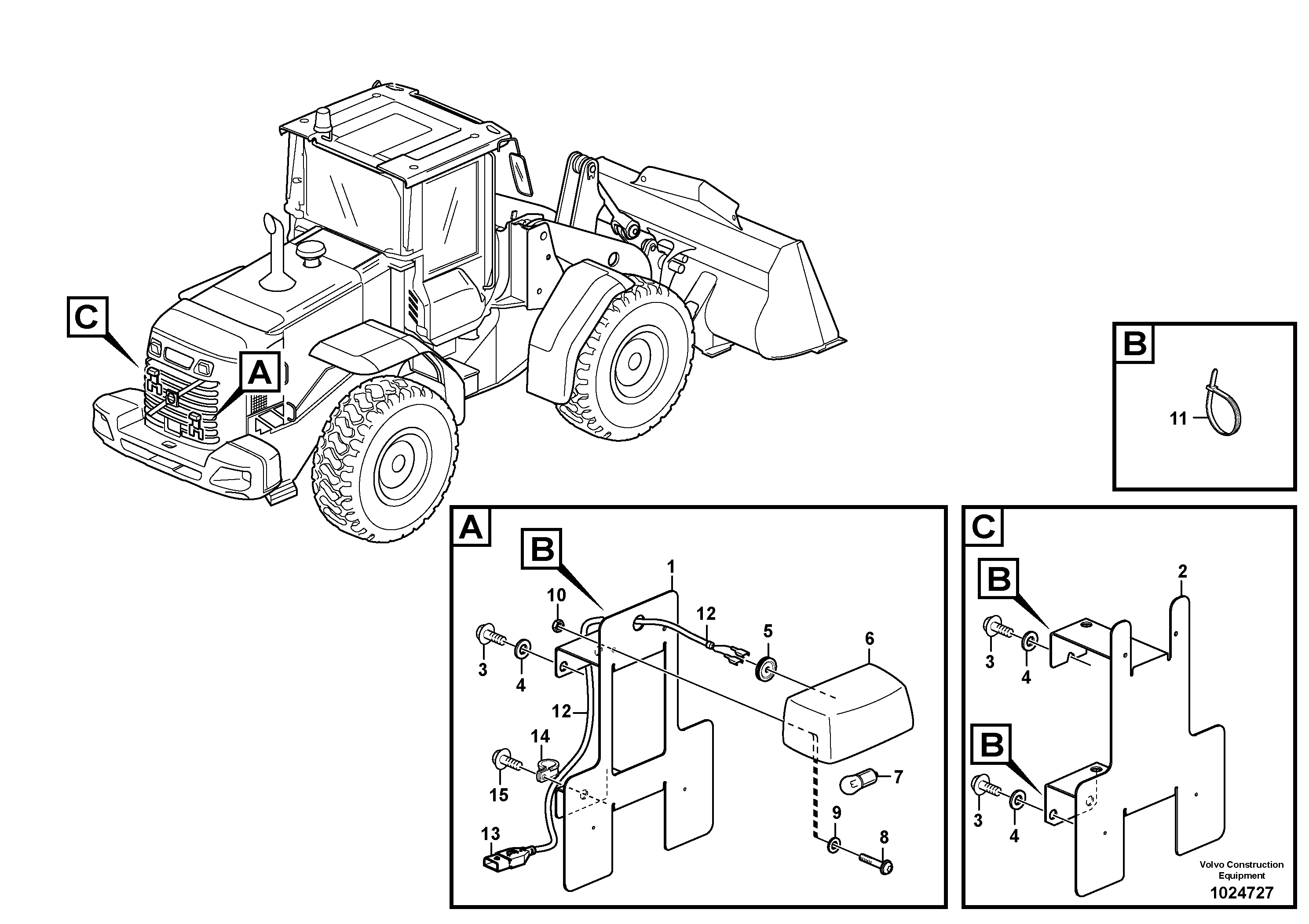 Схема запчастей Volvo L60F - 36897 License plate lamp L60F