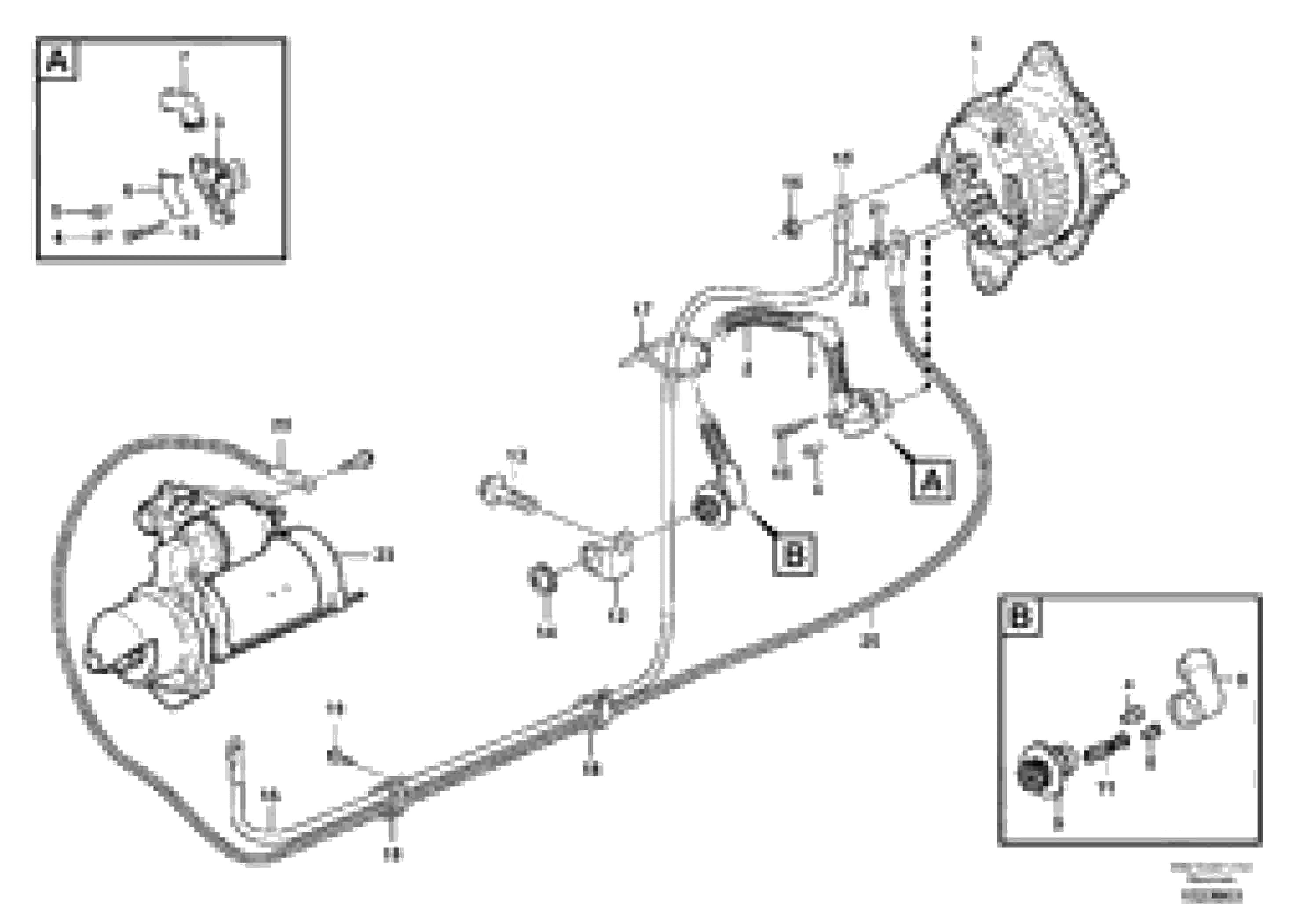 Схема запчастей Volvo L60F - 18060 Cable harness, alternator L60F