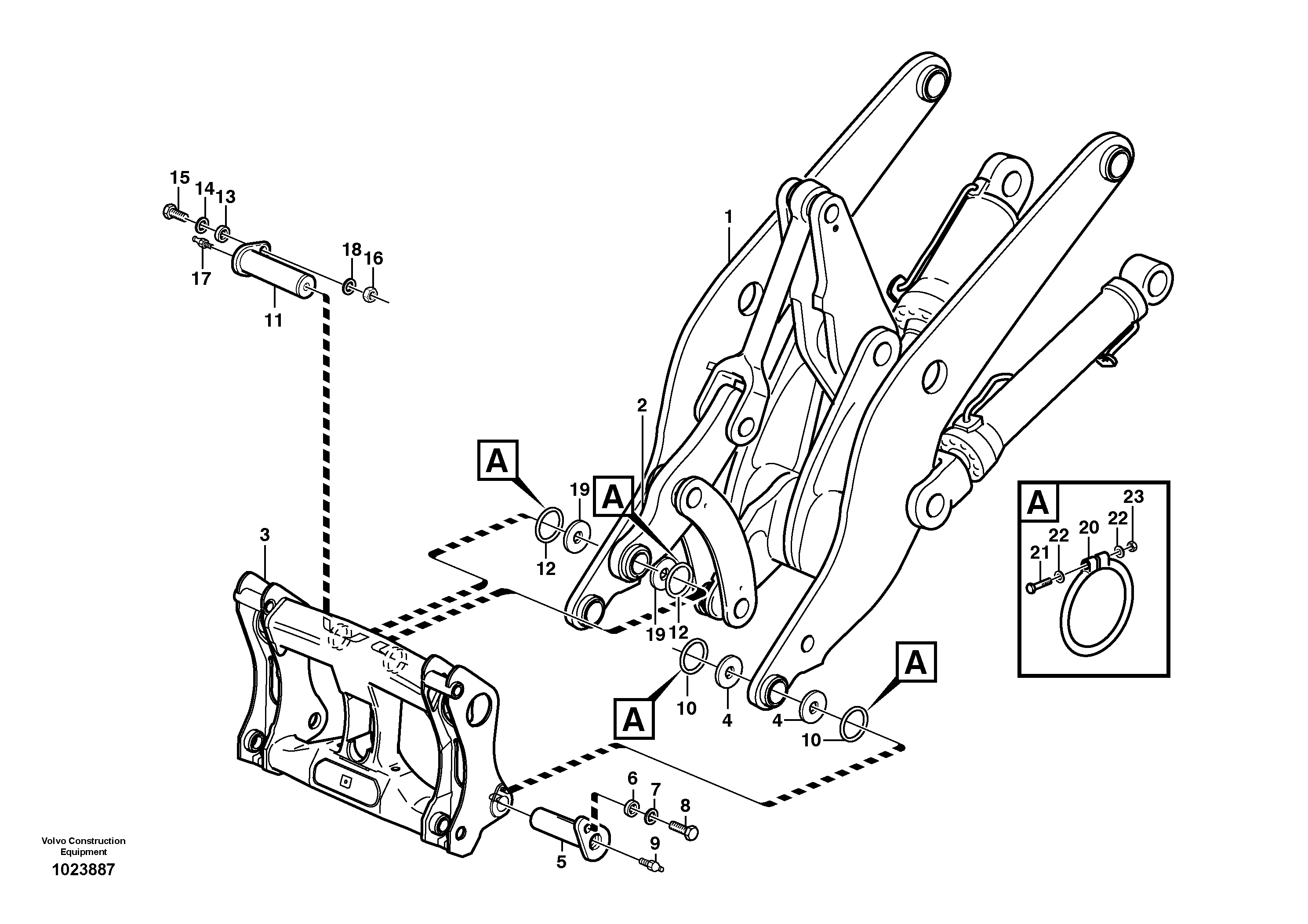 Схема запчастей Volvo L60F - 41843 Assemble attachment bracket L60F