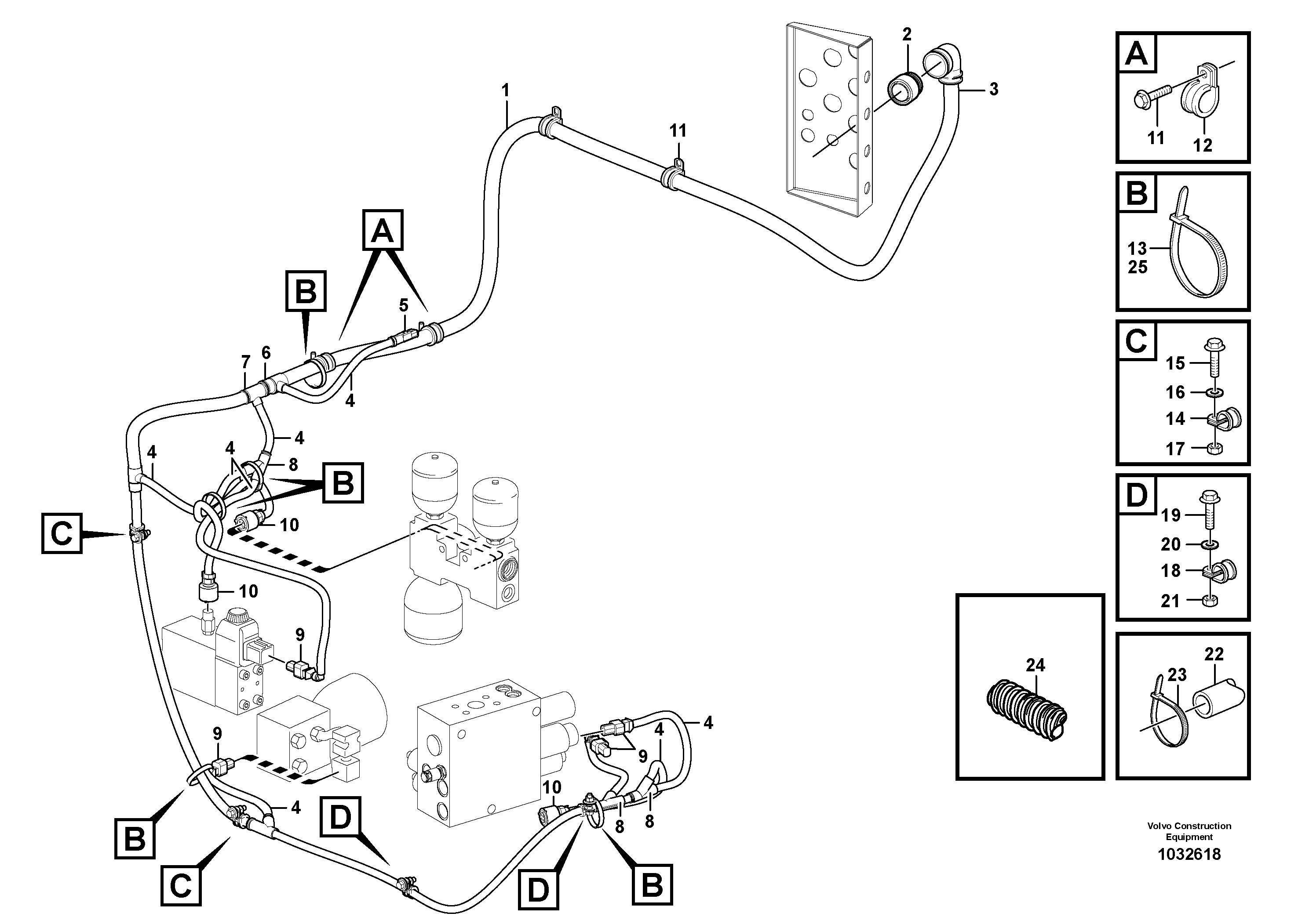 Схема запчастей Volvo L60F - 89040 Cable harness, under cab L60F