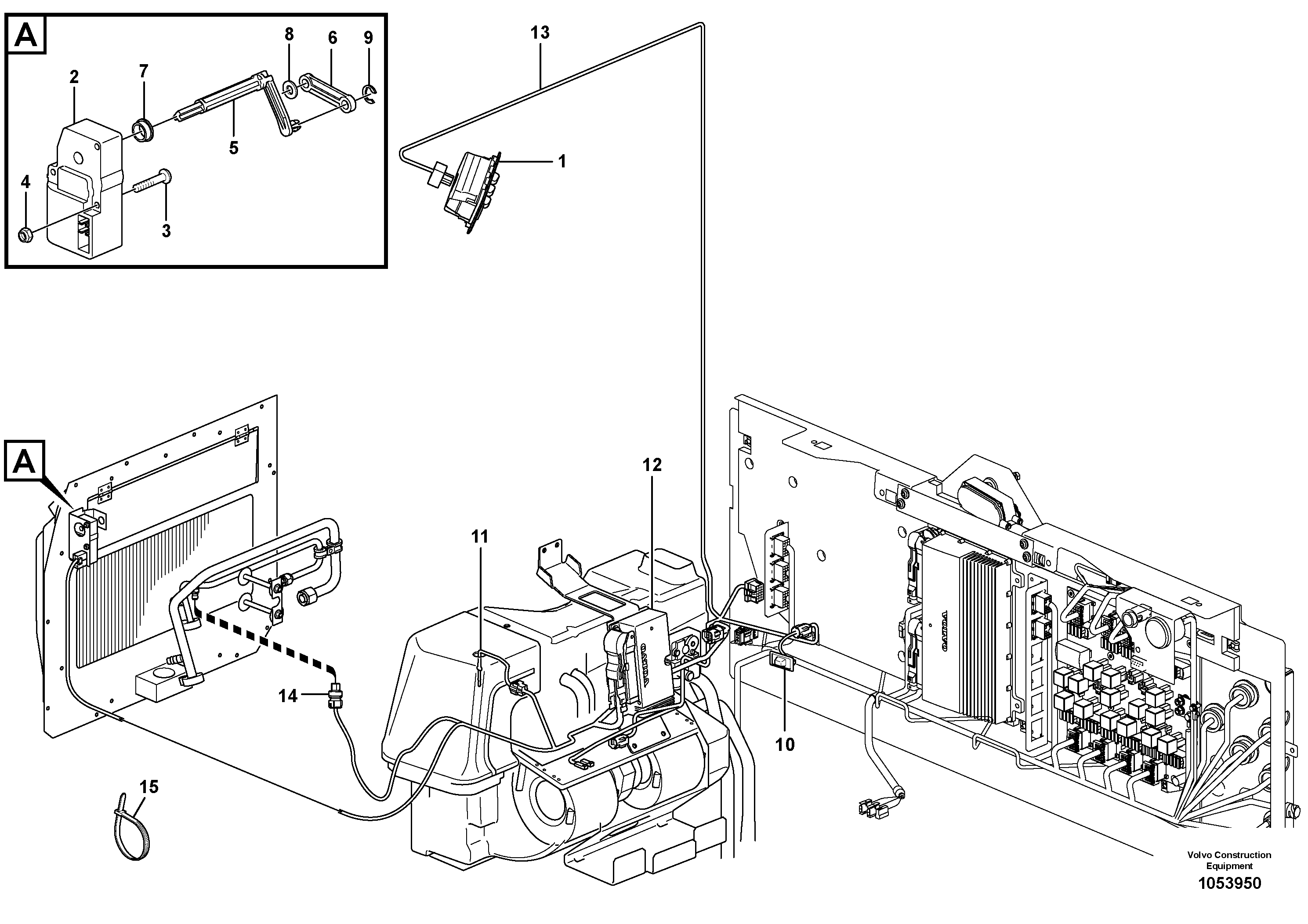 Схема запчастей Volvo L60F - 75679 Air cond. control panel L60F