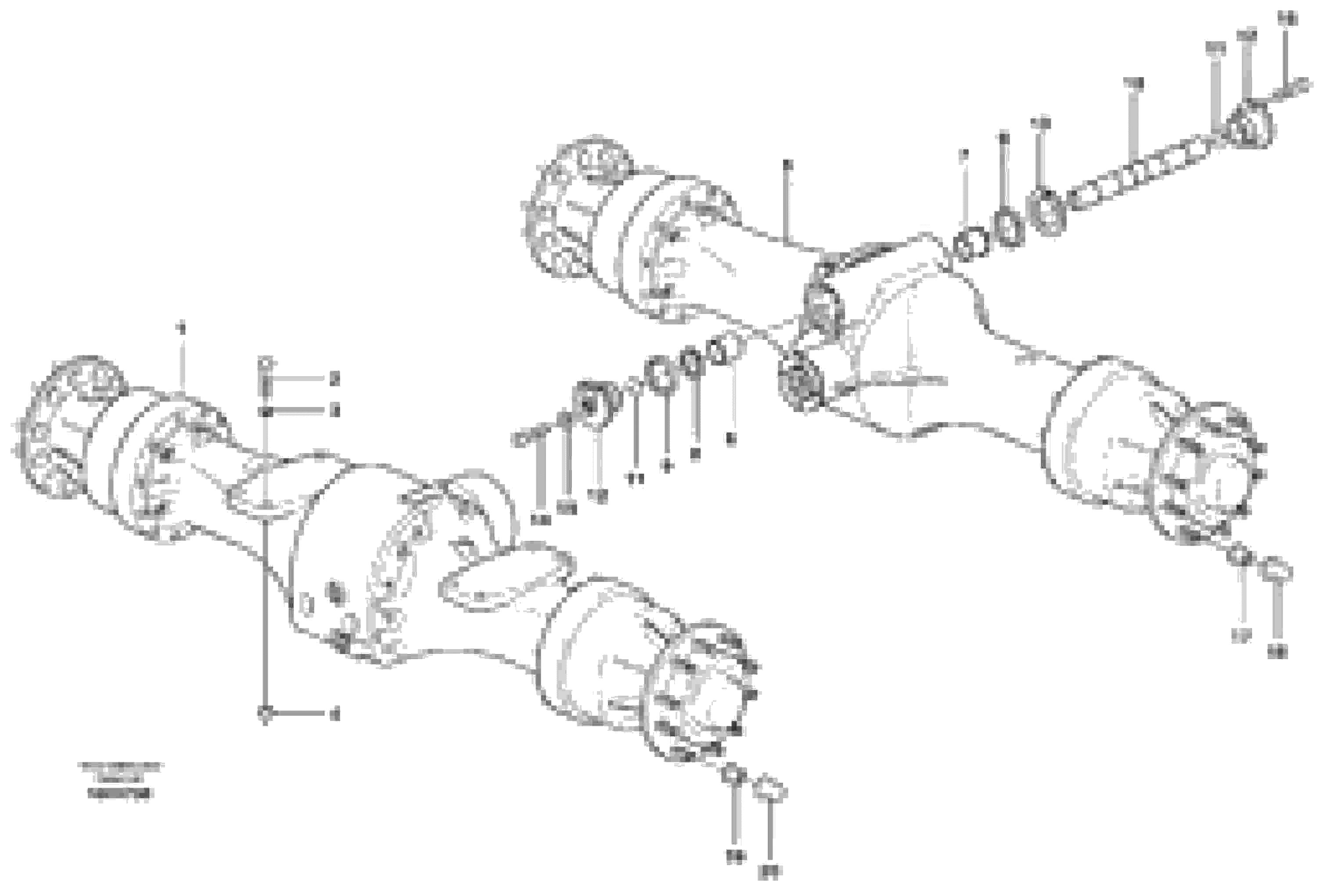 Схема запчастей Volvo L70F - 100109 Planet axles with fitting parts L70F