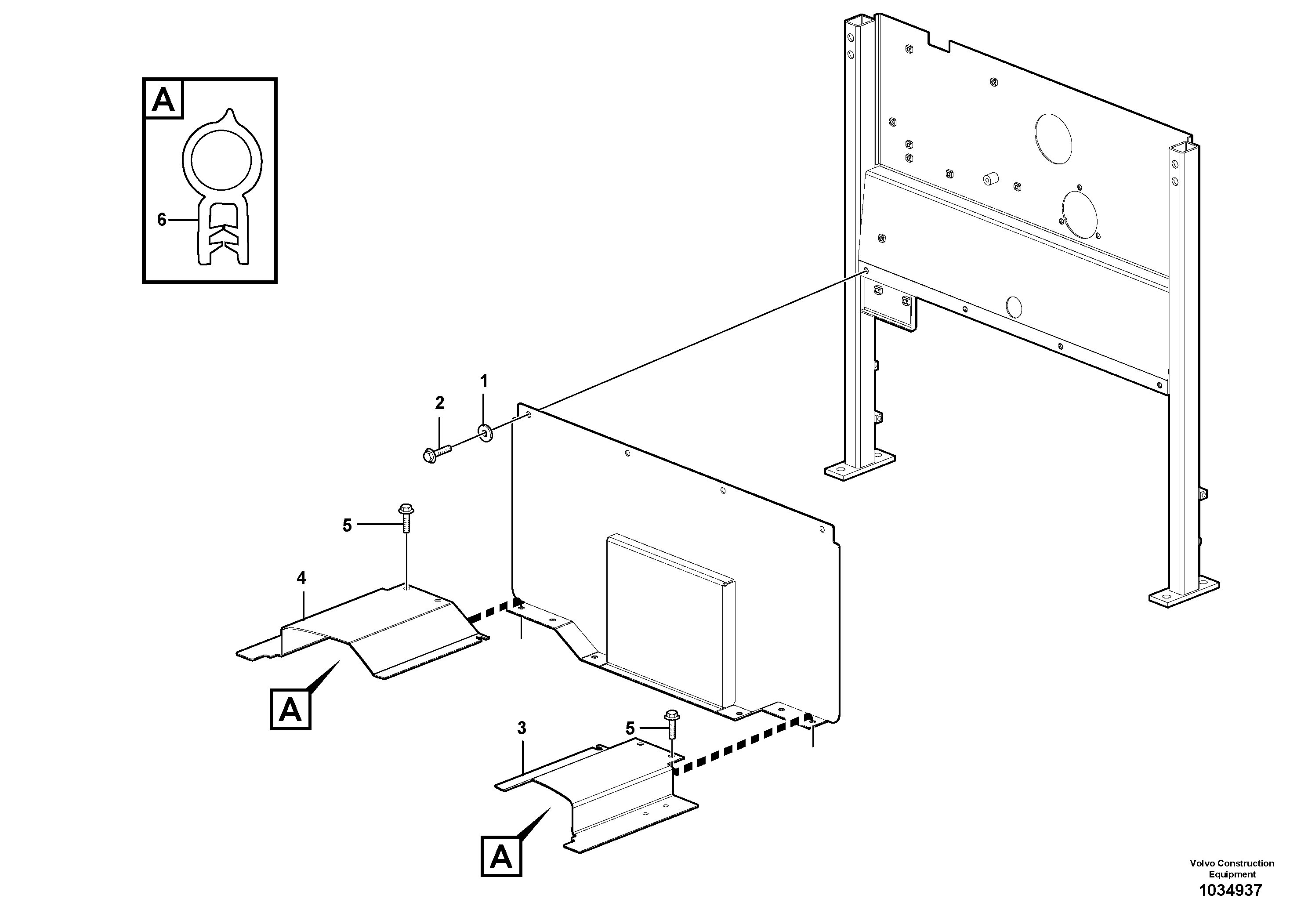 Схема запчастей Volvo L70F - 3681 Protecting plates L70F