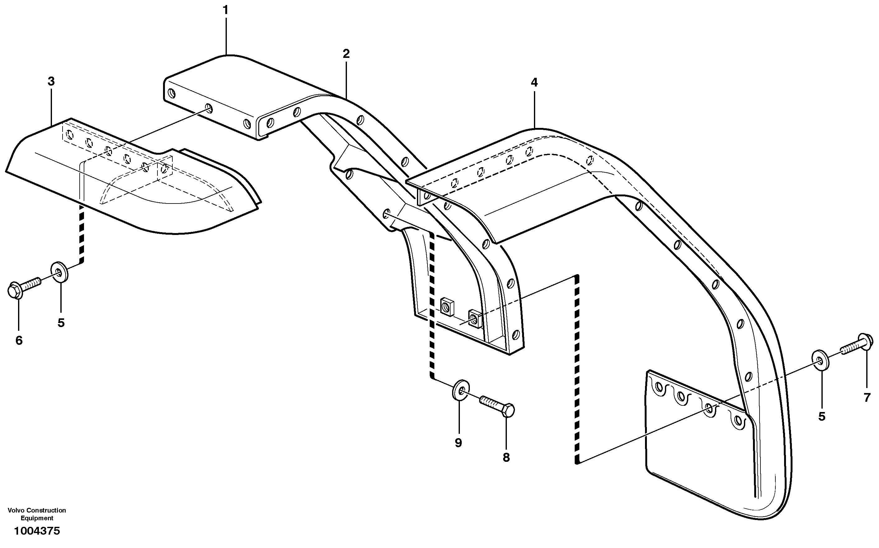 Схема запчастей Volvo L70F - 31824 Fender, front L70F