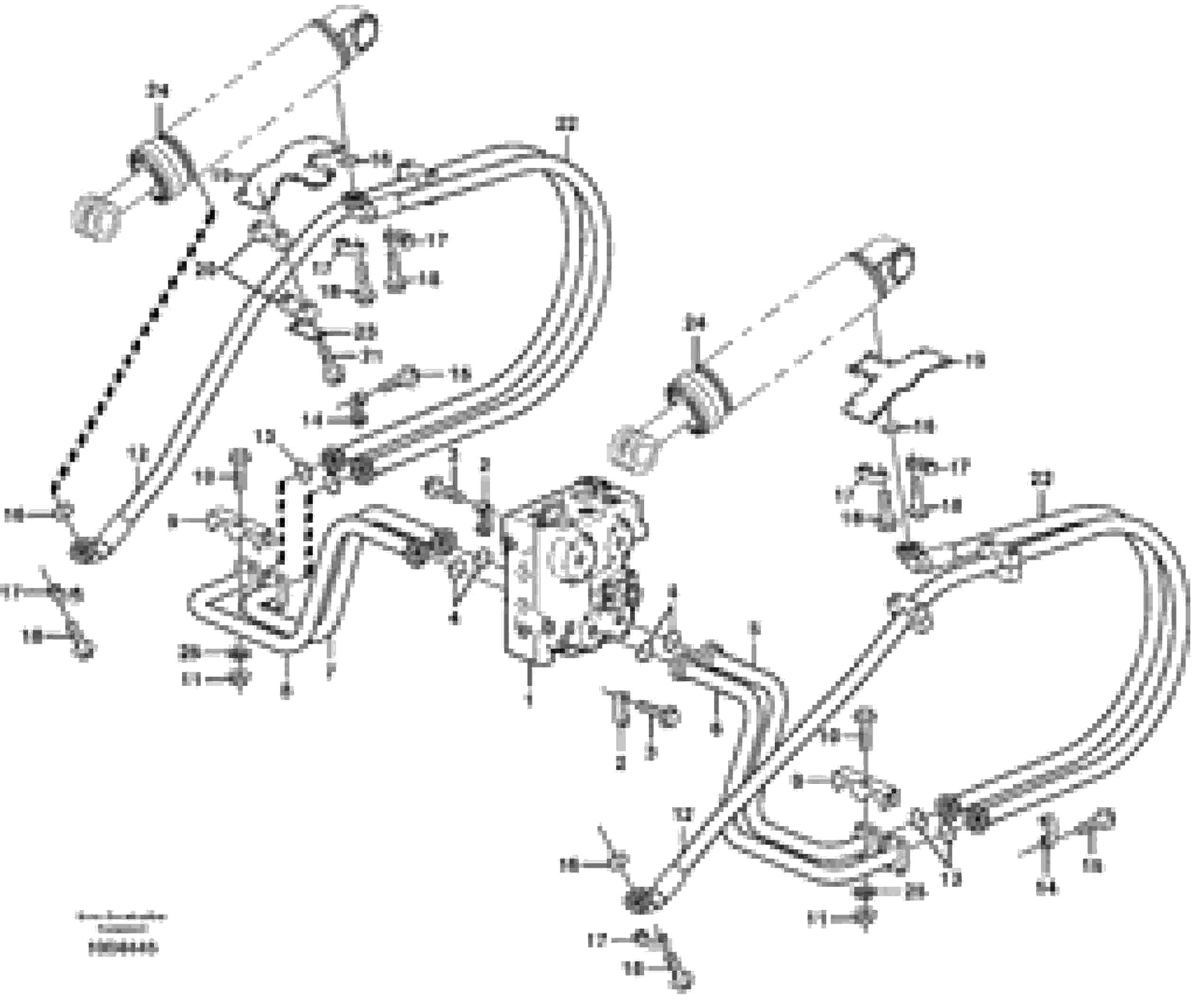 Схема запчастей Volvo L70F - 58727 Hydraulic system, lift function L70F