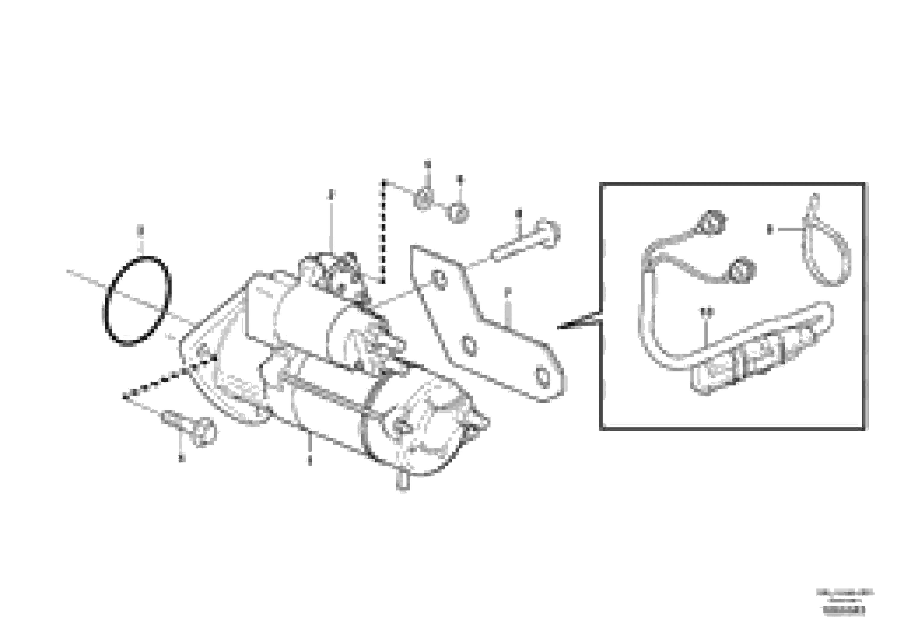 Схема запчастей Volvo L70F - 19134 Starter motor with assembling details L70F