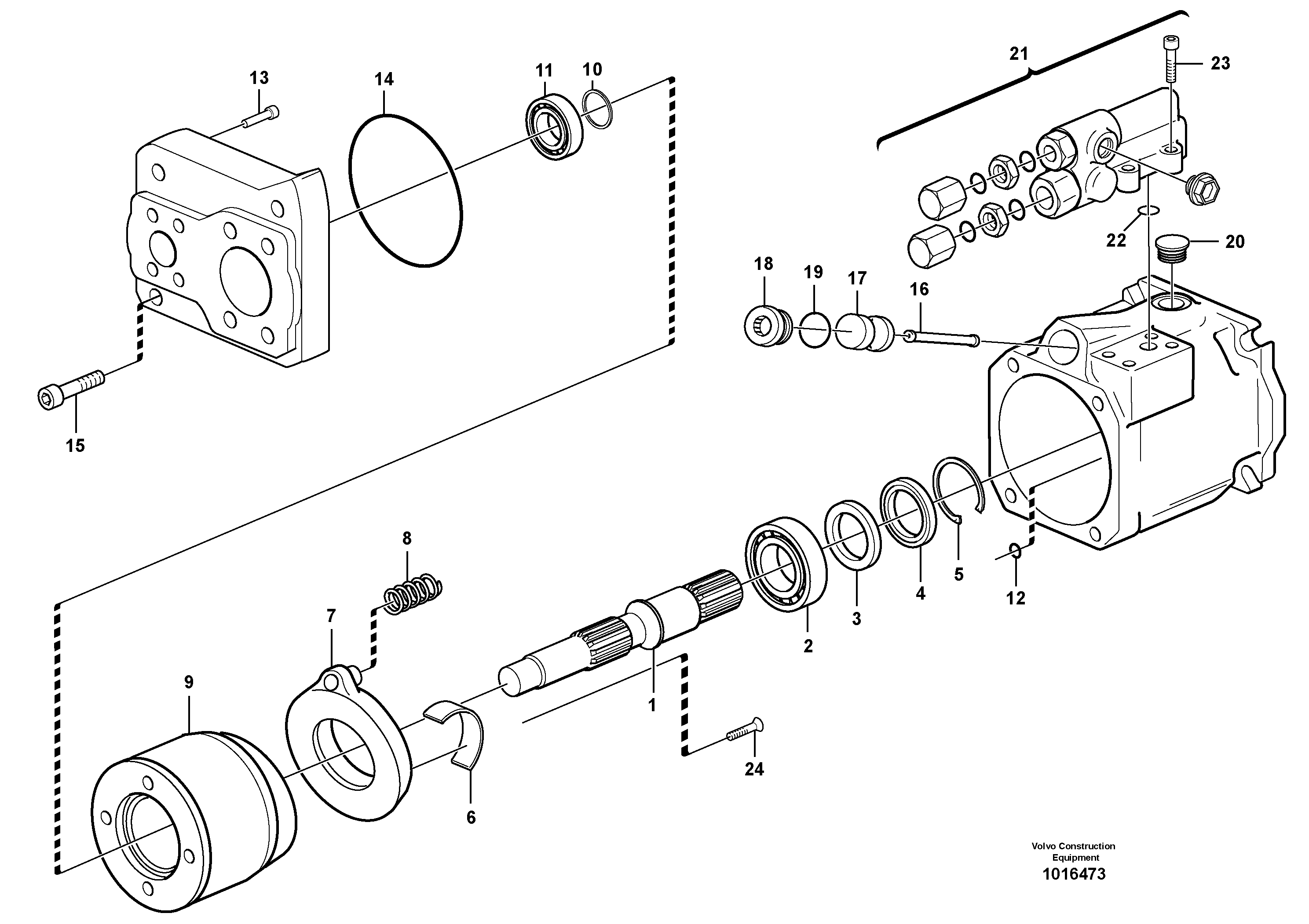 Схема запчастей Volvo L70F - 81297 Гидронасос (основной насос) L70F