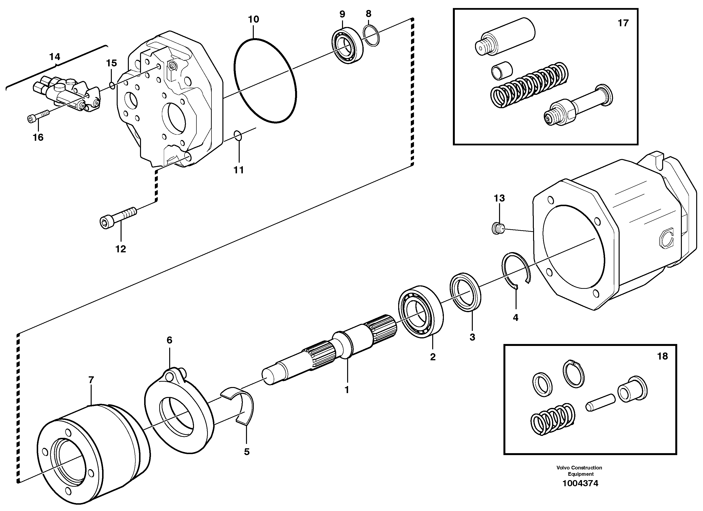 Схема запчастей Volvo L70F - 8405 Гидронасос (основной насос) L70F