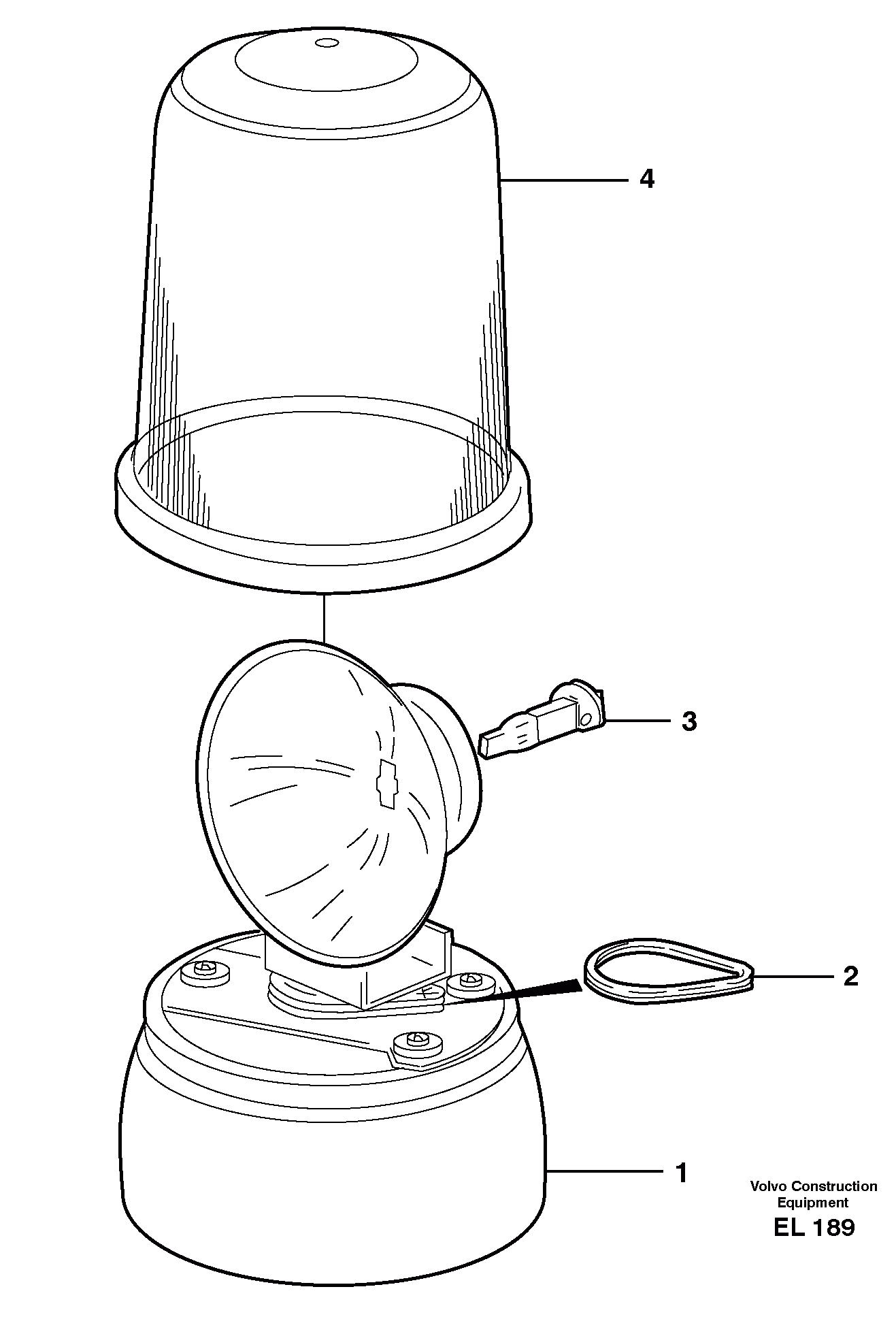 Схема запчастей Volvo L70F - 590 Rotating beacon L70F