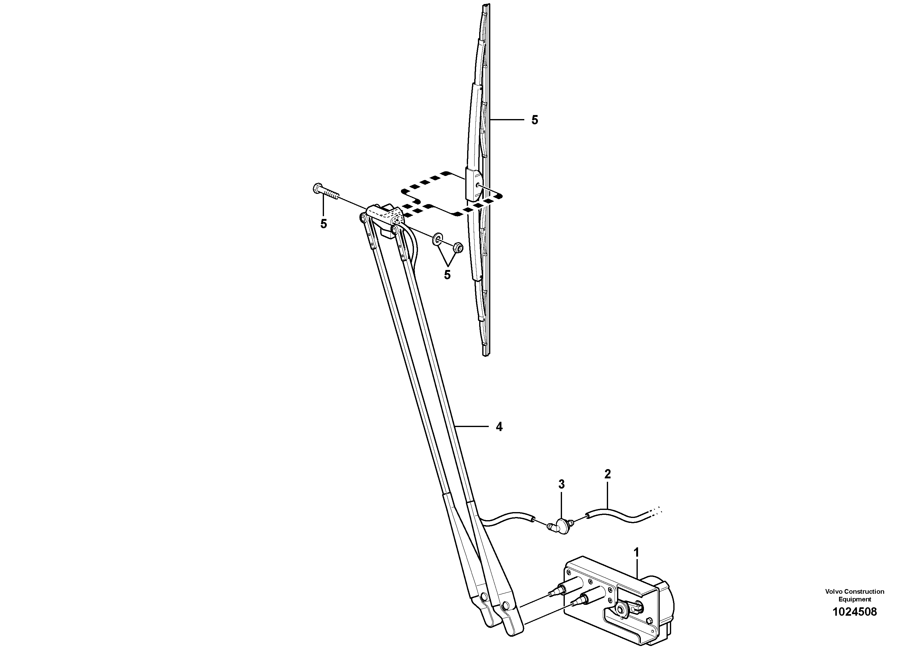 Схема запчастей Volvo L110F - 102337 Windshield wiper, front L110F
