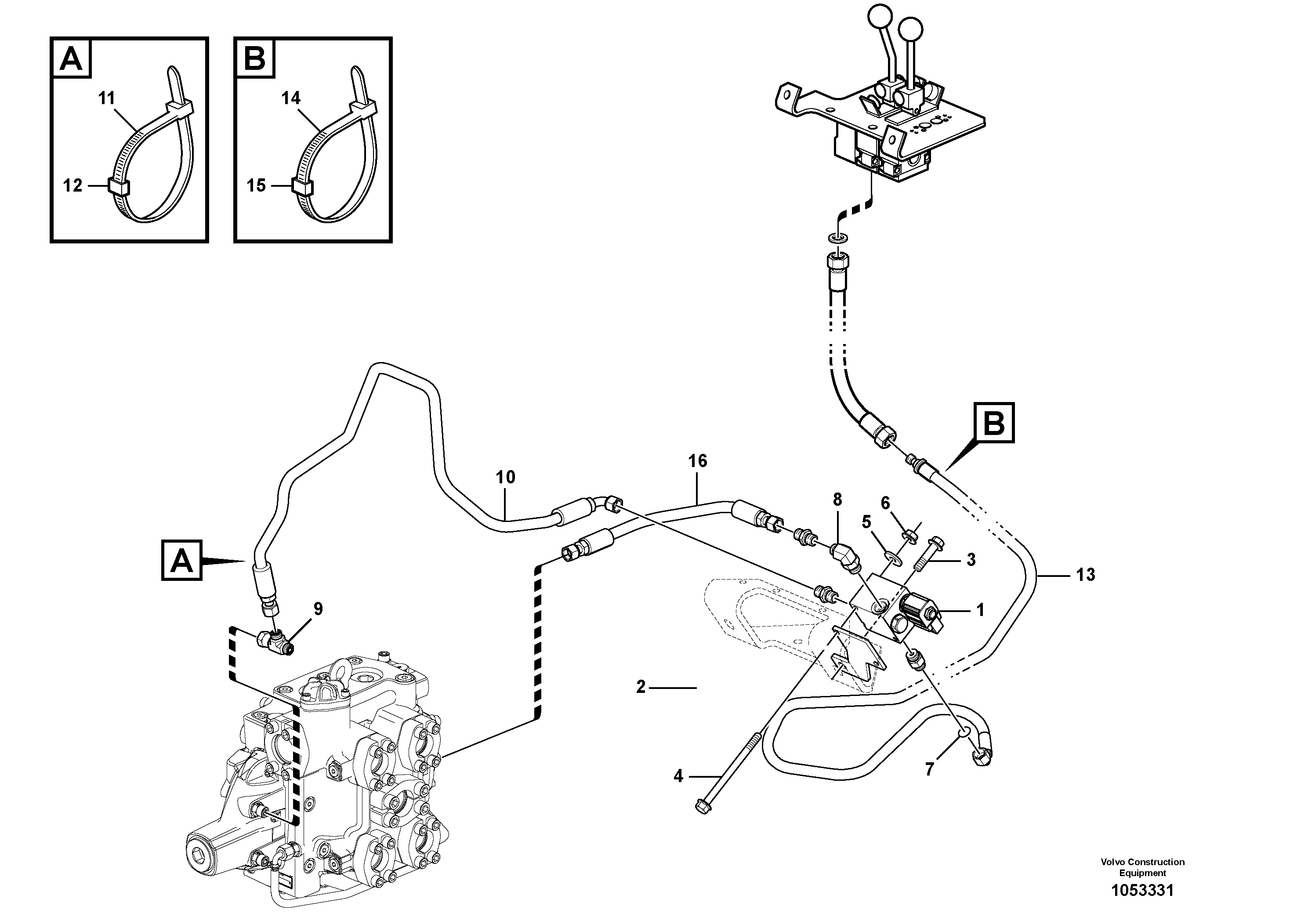 Схема запчастей Volvo L110F - 60151 Valve, "return to dig" L110F