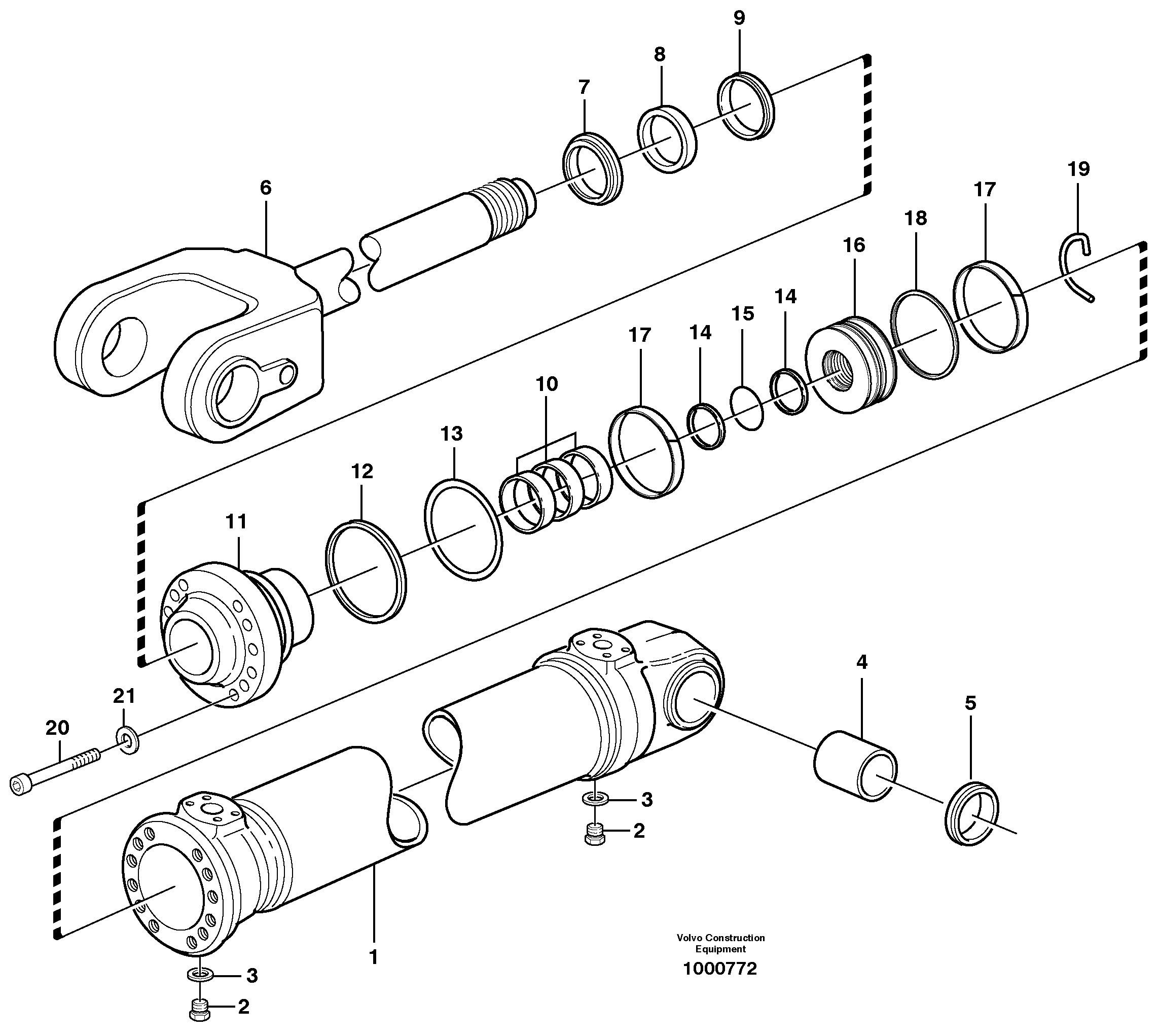 Схема запчастей Volvo L110F - 105266 Гидроцилиндр (цилиндр) подъемный L110F