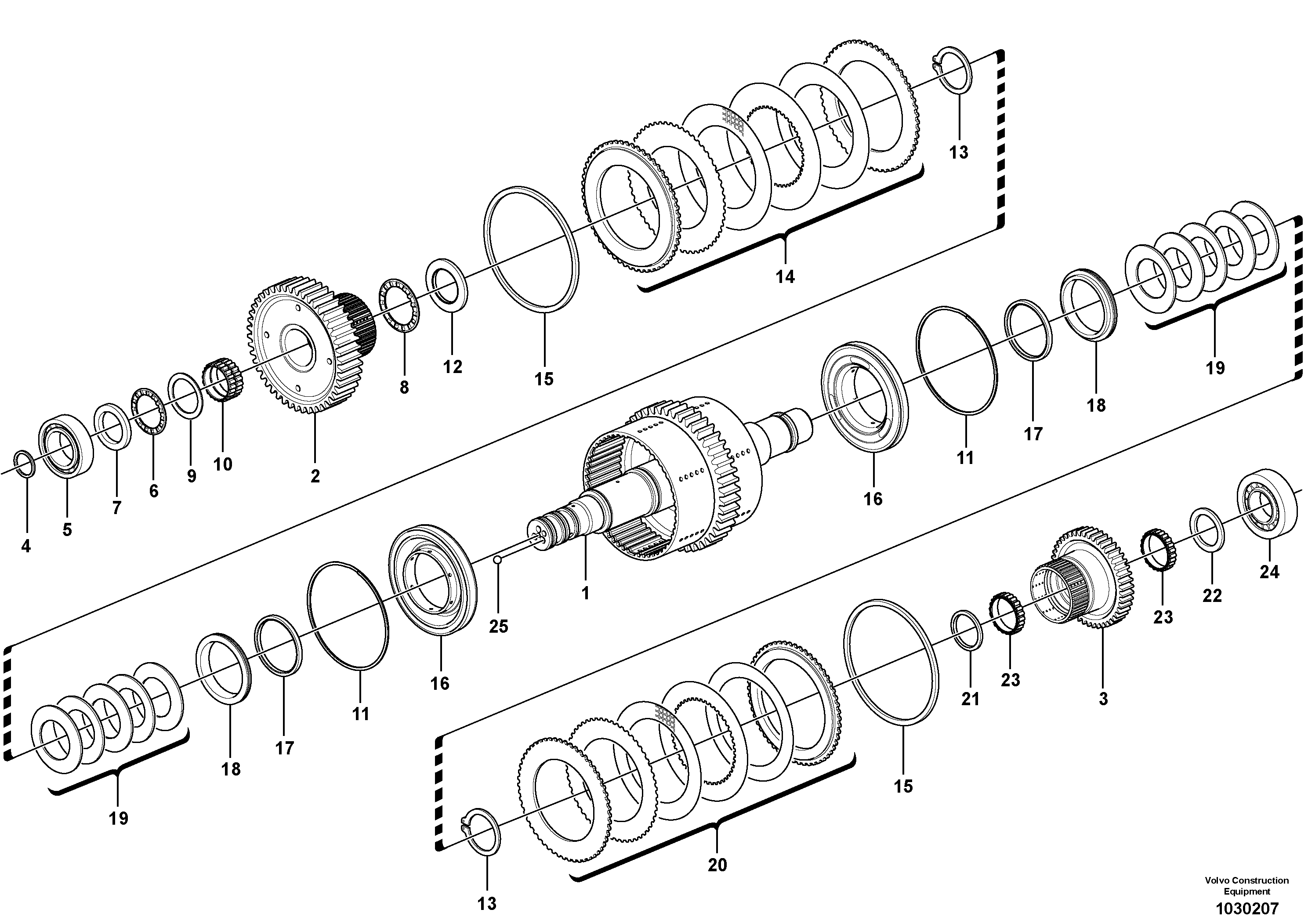 Схема запчастей Volvo L110F - 101854 Hydraulic clutch, forward / 1 st speed L110F