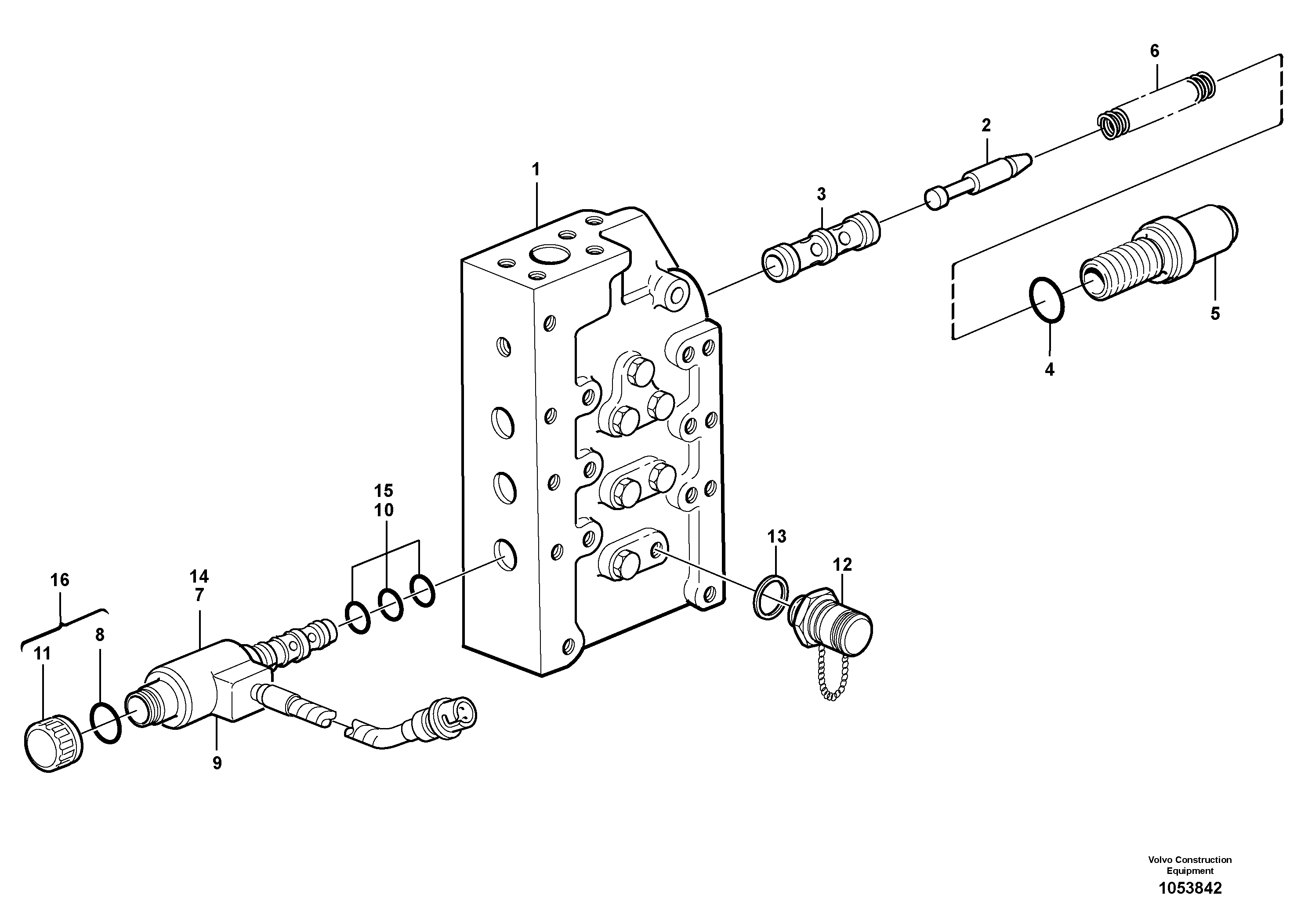 Схема запчастей Volvo L110F - 2359 Range selector valve L110F