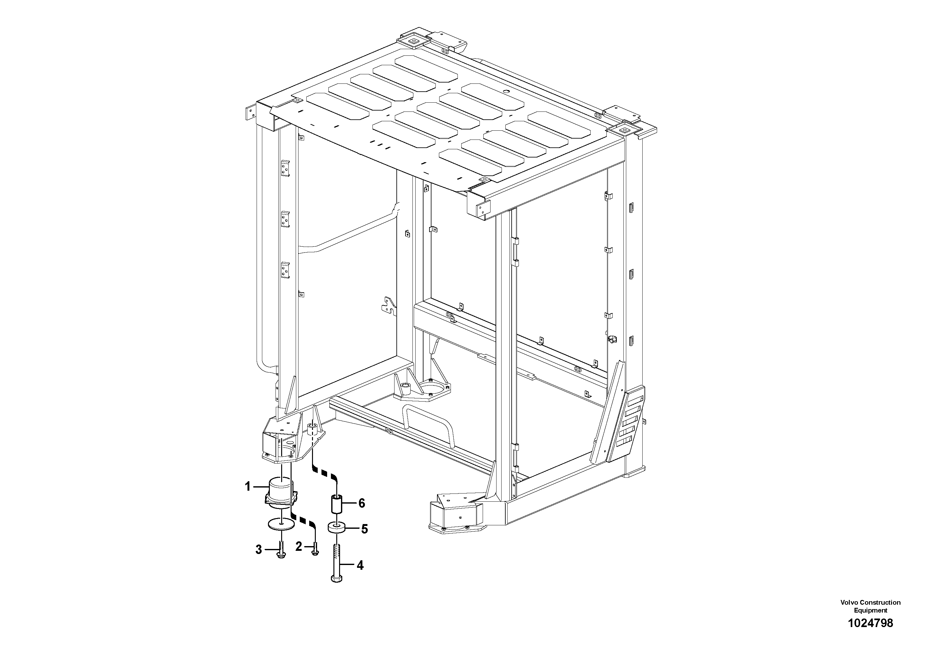 Схема запчастей Volvo L110F - 13072 Cab mounting block L110F