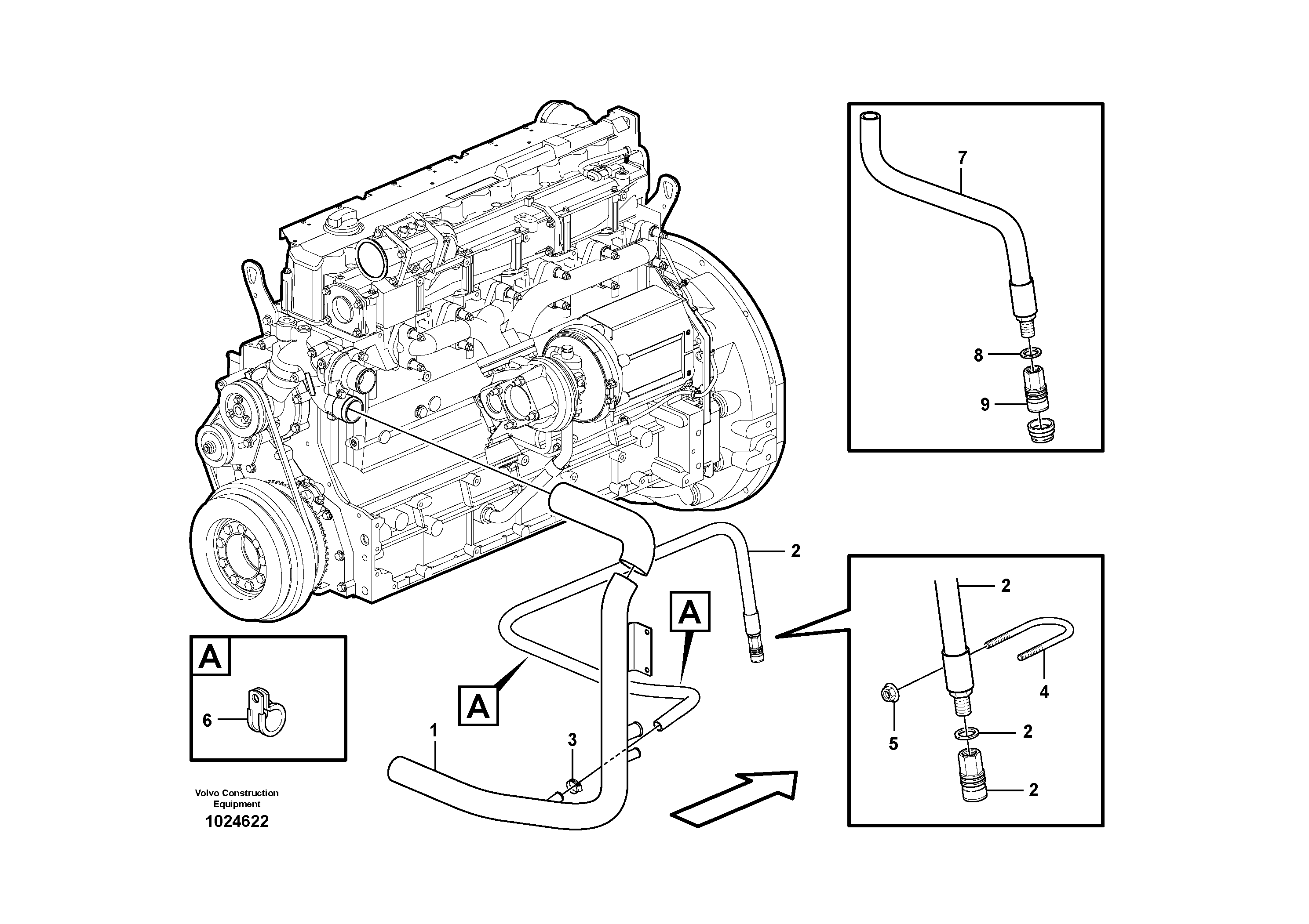 Схема запчастей Volvo L110F - 83227 Coolant drainage L110F