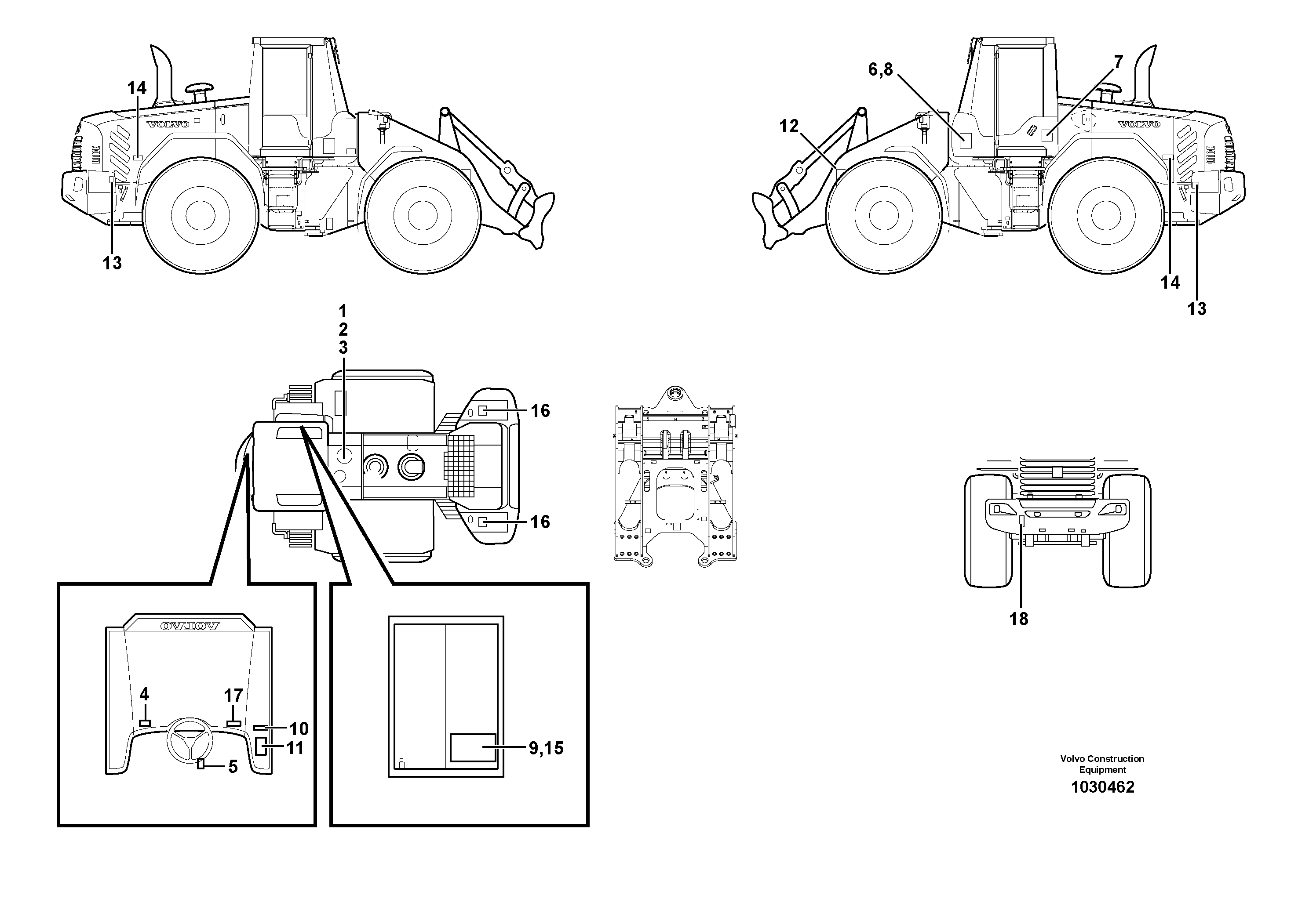 Схема запчастей Volvo L110F - 69900 Sign plates and decals L110F