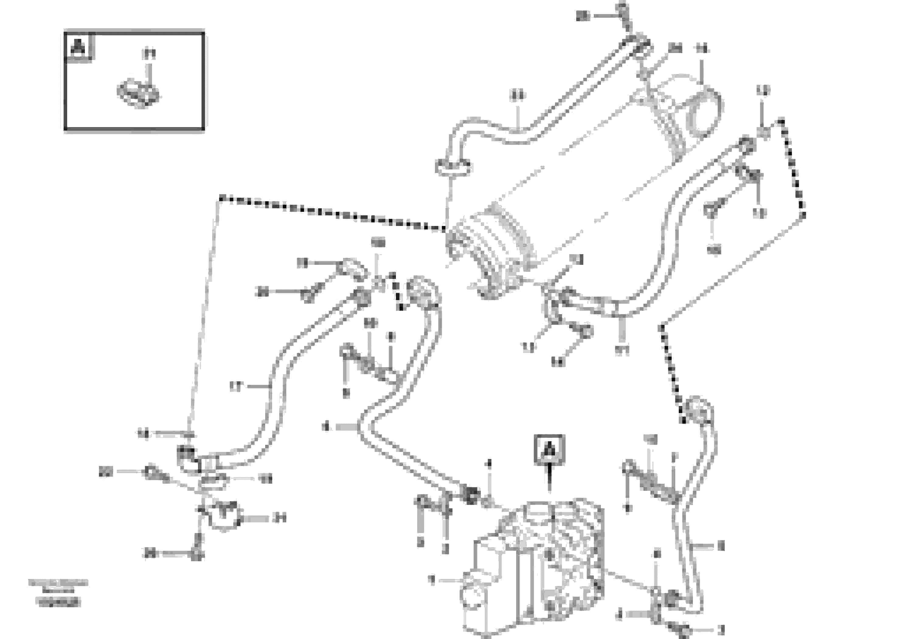 Схема запчастей Volvo L110F - 105321 Hydraulic system, tilt function L110F