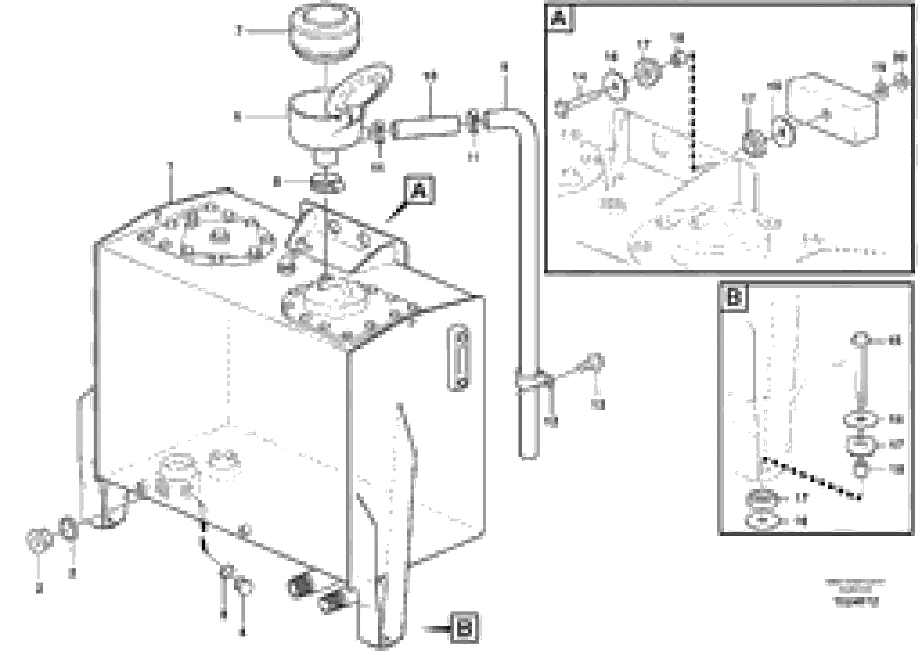 Схема запчастей Volvo L110F - 85522 Hydraulic oil tank, with fitting parts L110F