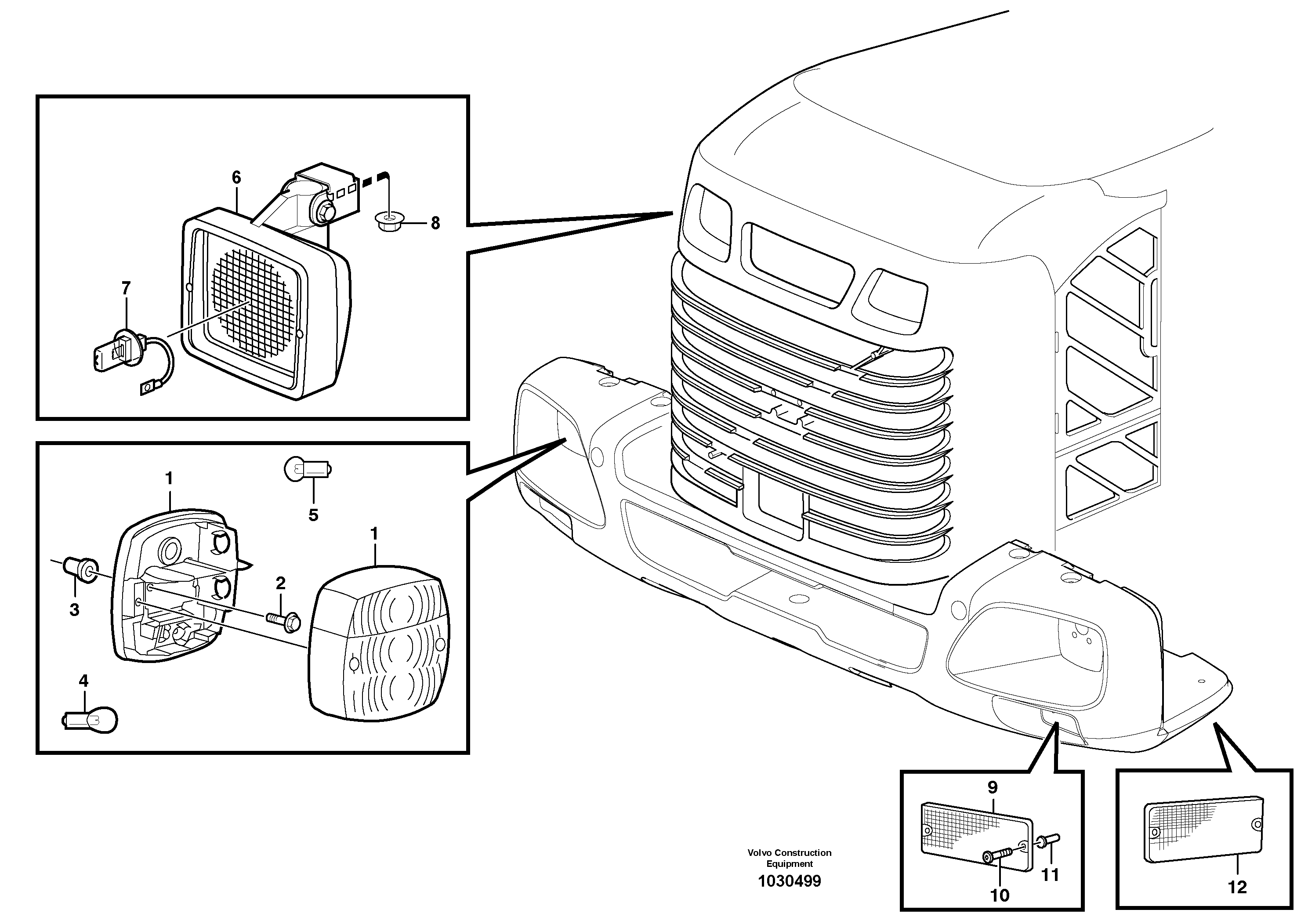 Схема запчастей Volvo L120F - 18605 Lighting, rear L120F