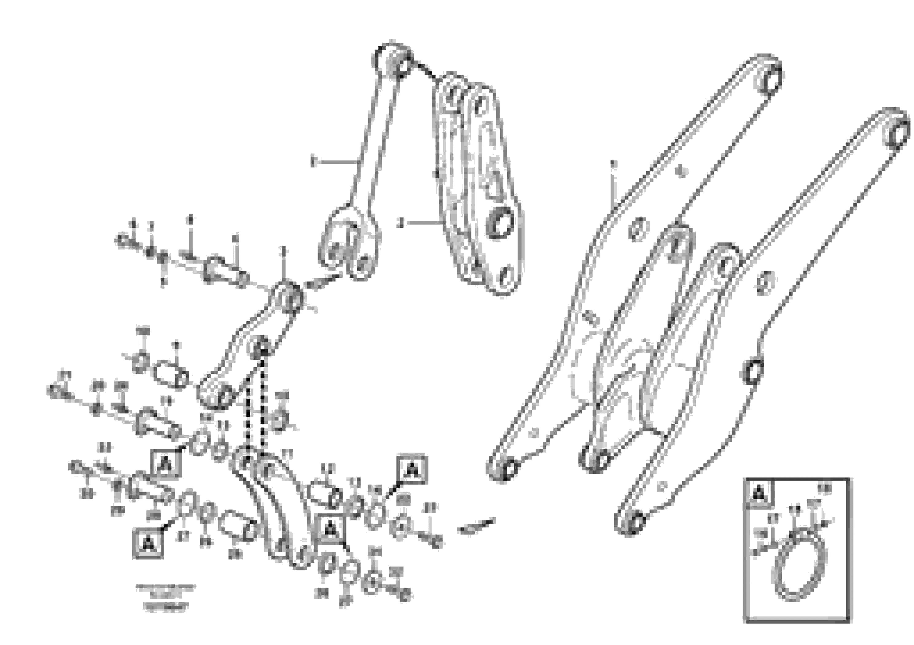 Схема запчастей Volvo L120F - 104488 Forward links with assembly parts L120F