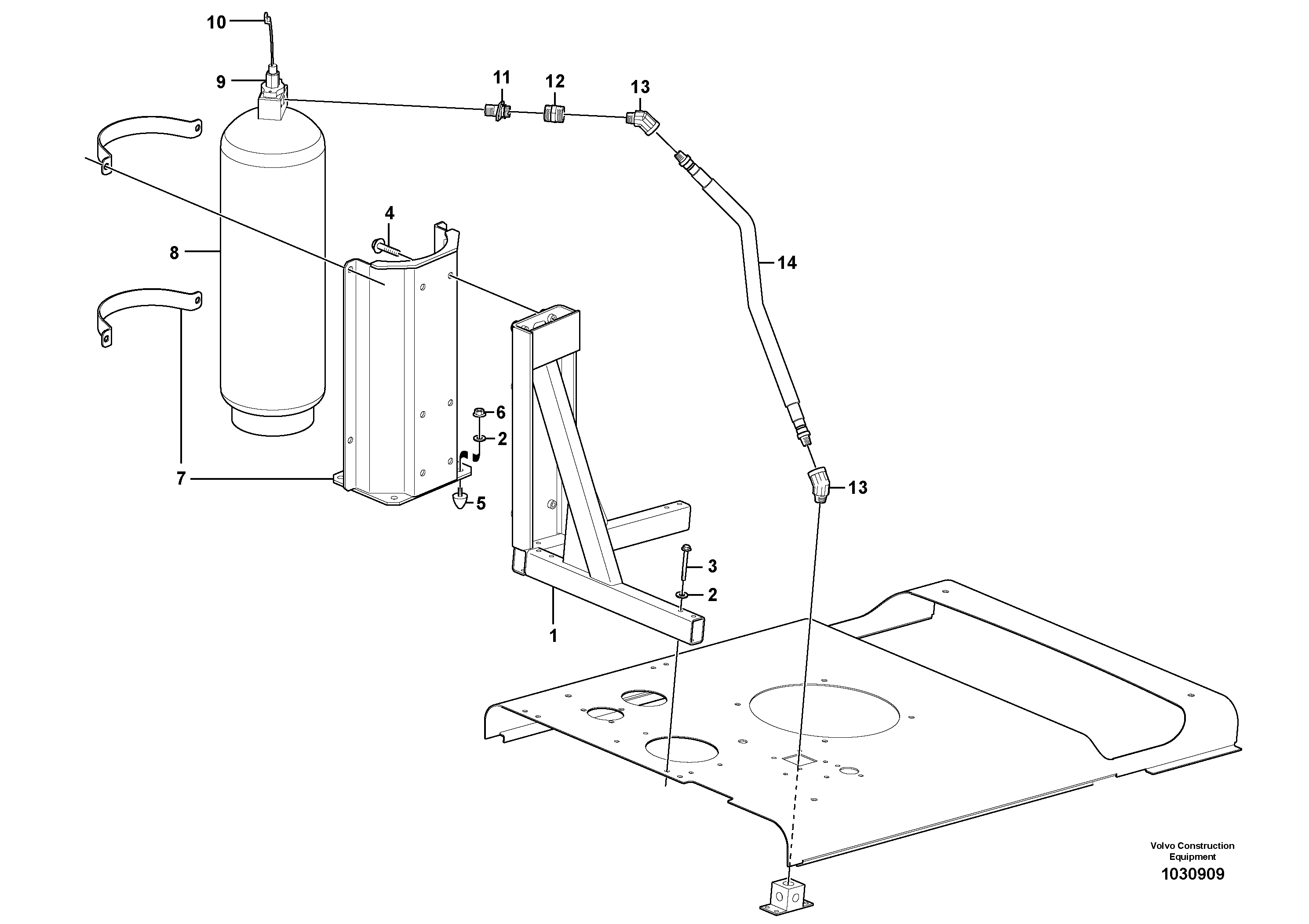 Схема запчастей Volvo L120F - 65306 Fire suppression system L120F