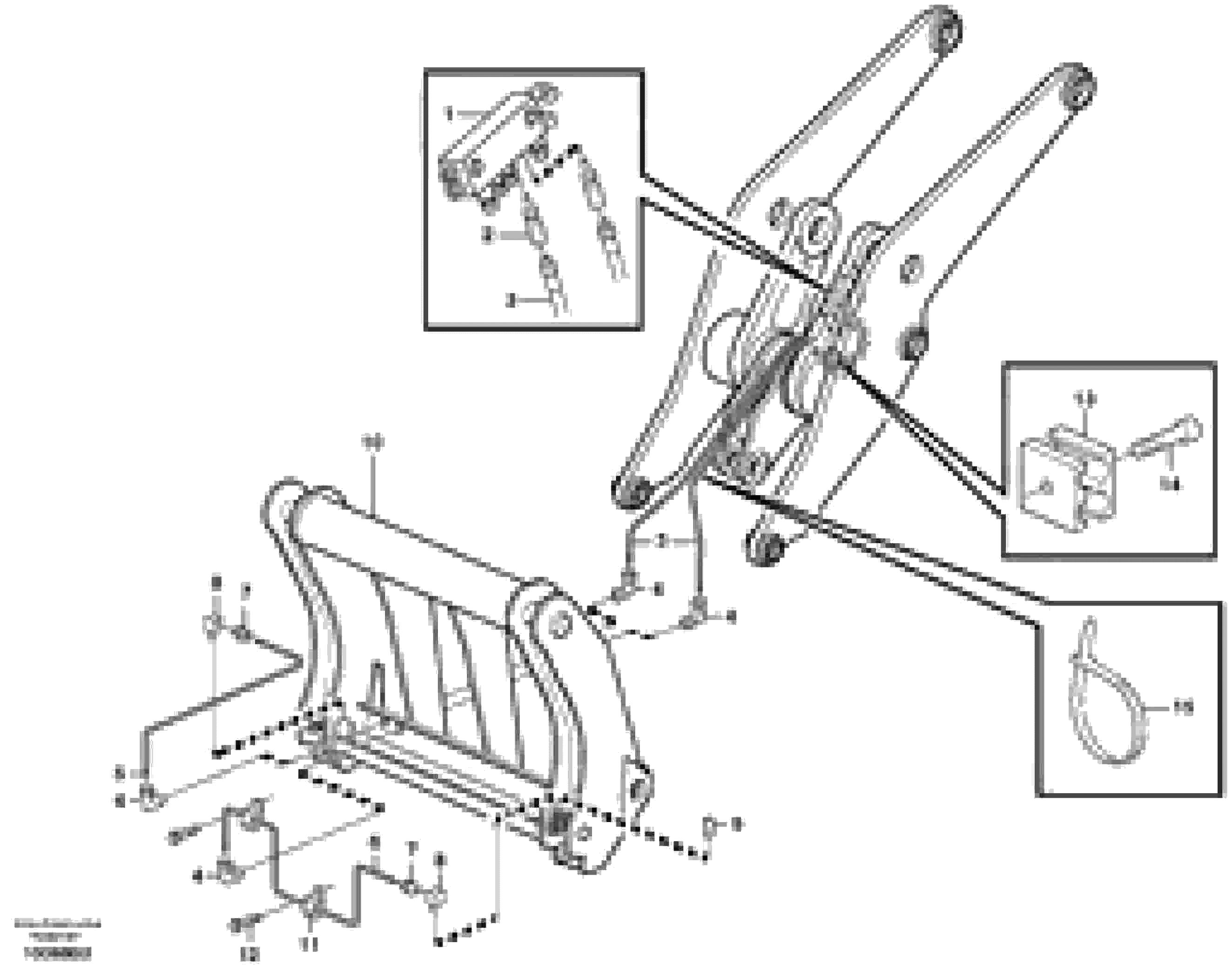 Схема запчастей Volvo L120F - 55709 Central lubrication for tool bar L120F