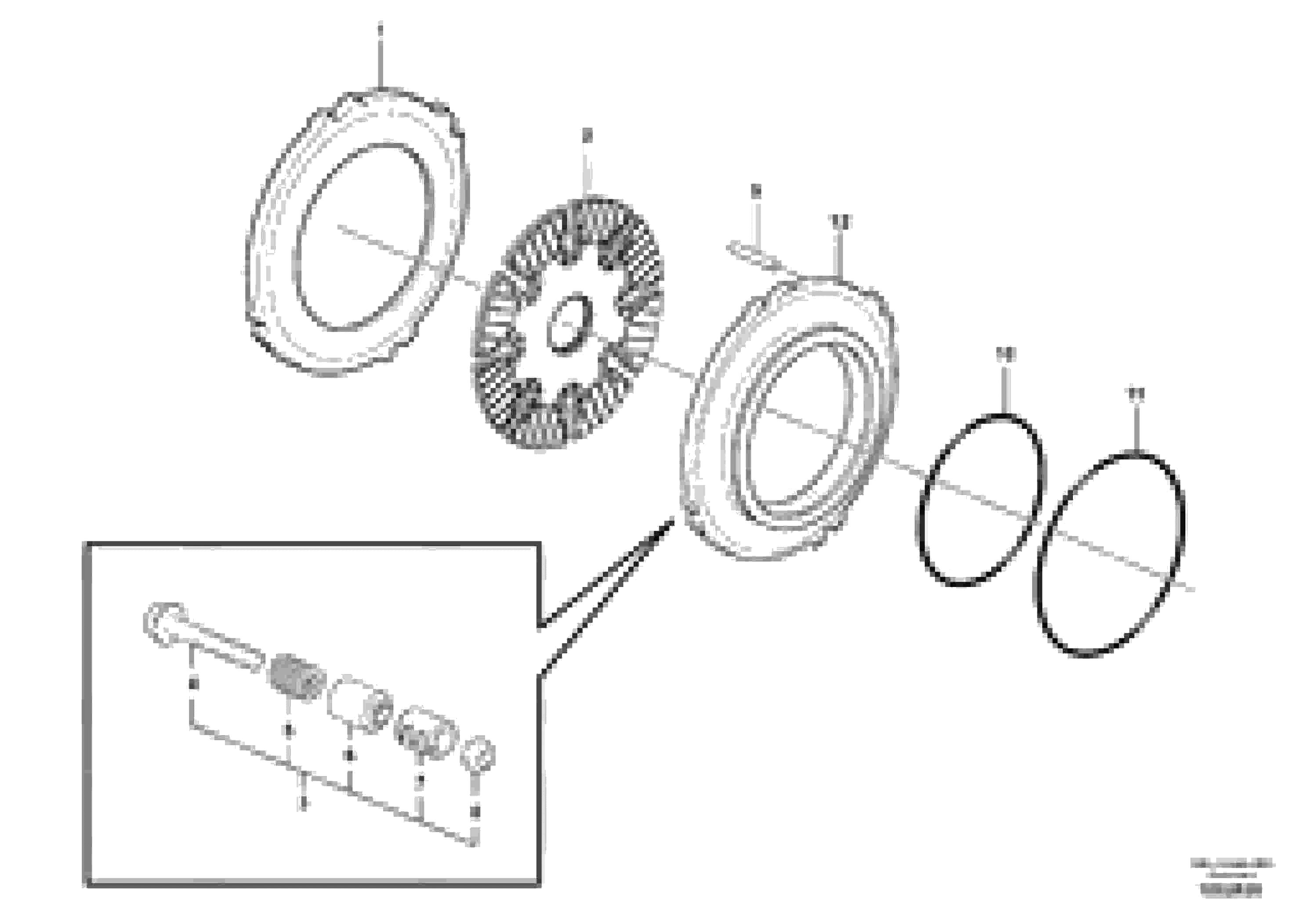 Схема запчастей Volvo L120F - 58013 Multi-disc brake, rear L120F