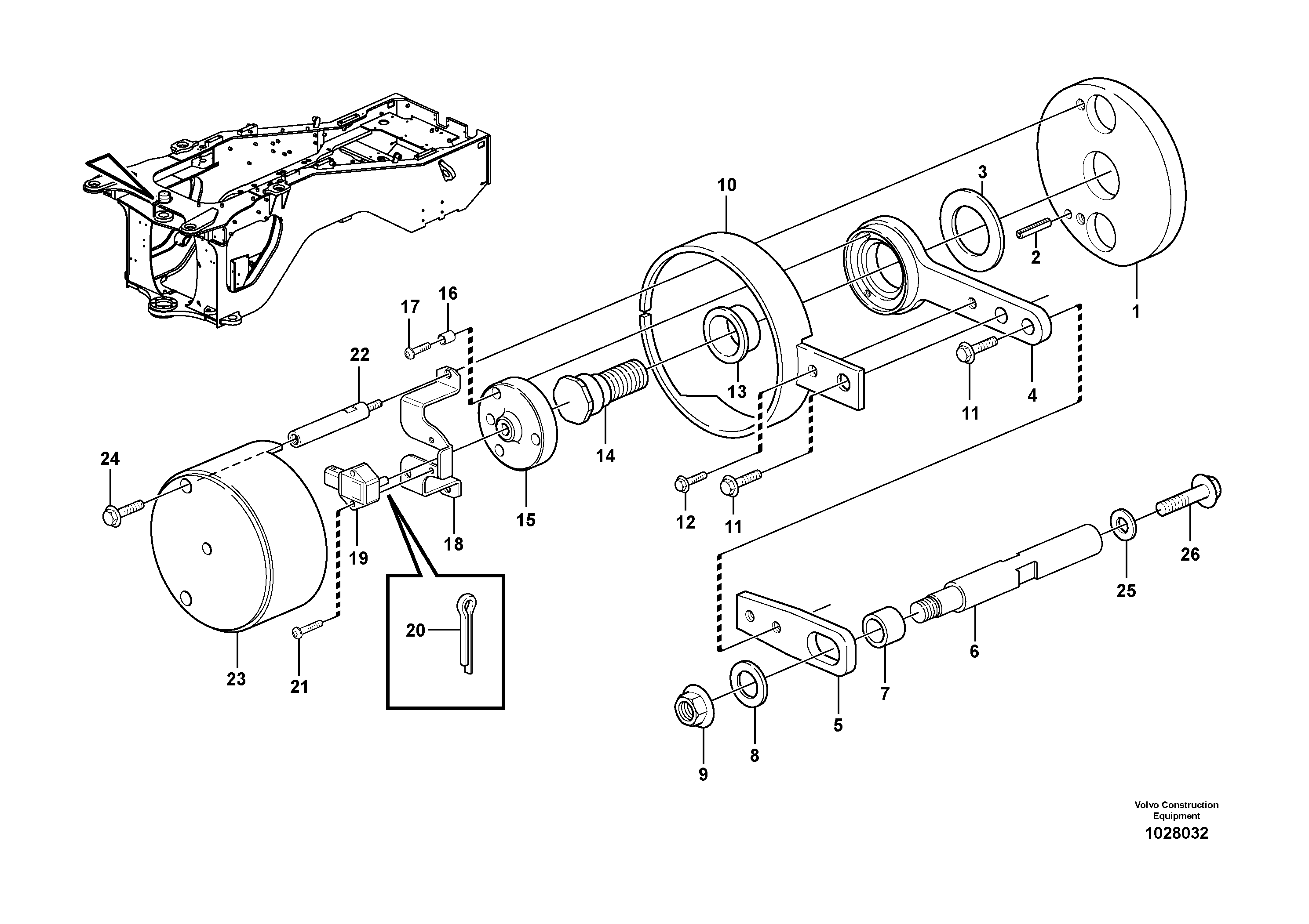 Схема запчастей Volvo L120F - 96755 Angle sensor, steering L120F