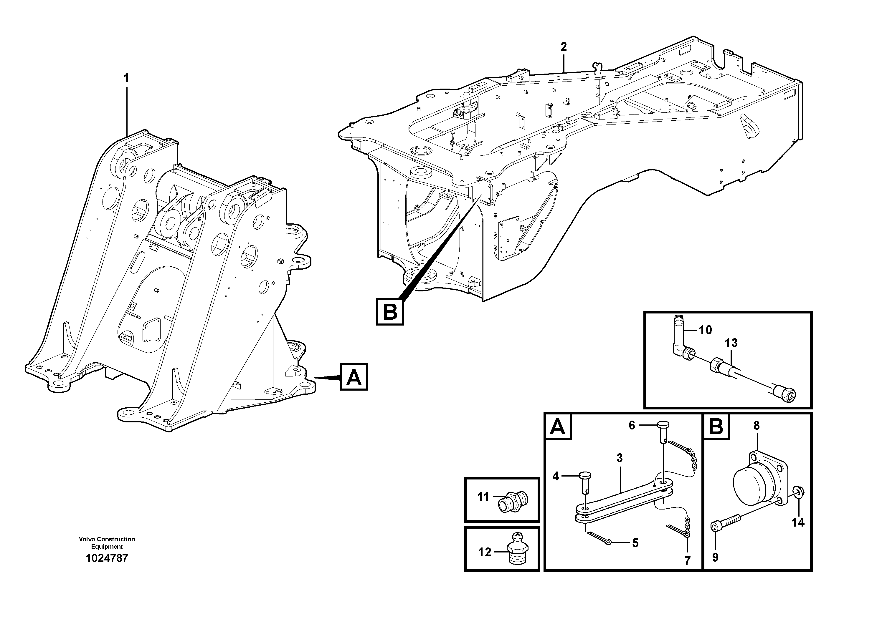 Схема запчастей Volvo L120F - 16414 Frame L120F