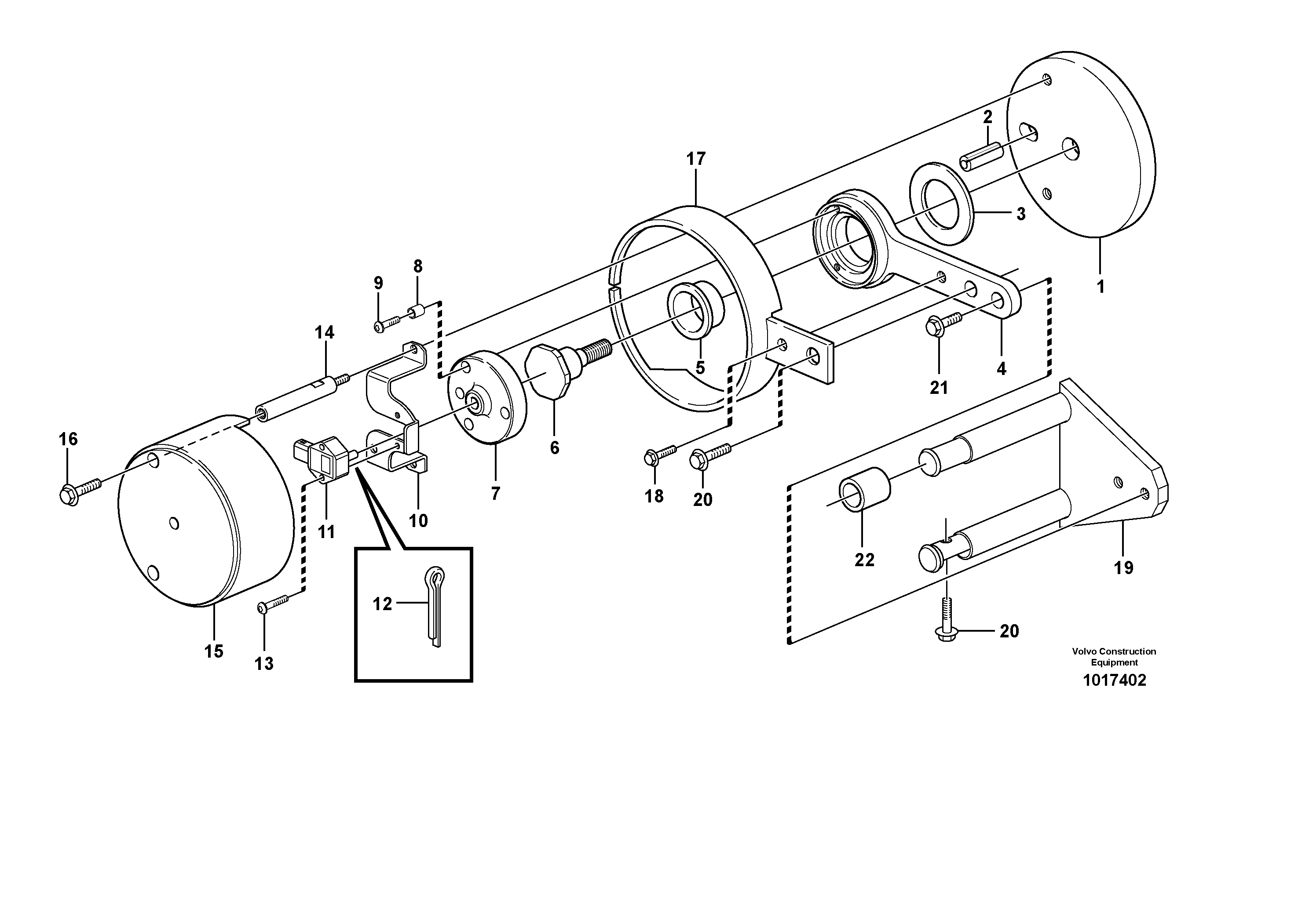 Схема запчастей Volvo L150F - 100360 Angle sensor, steering L150F