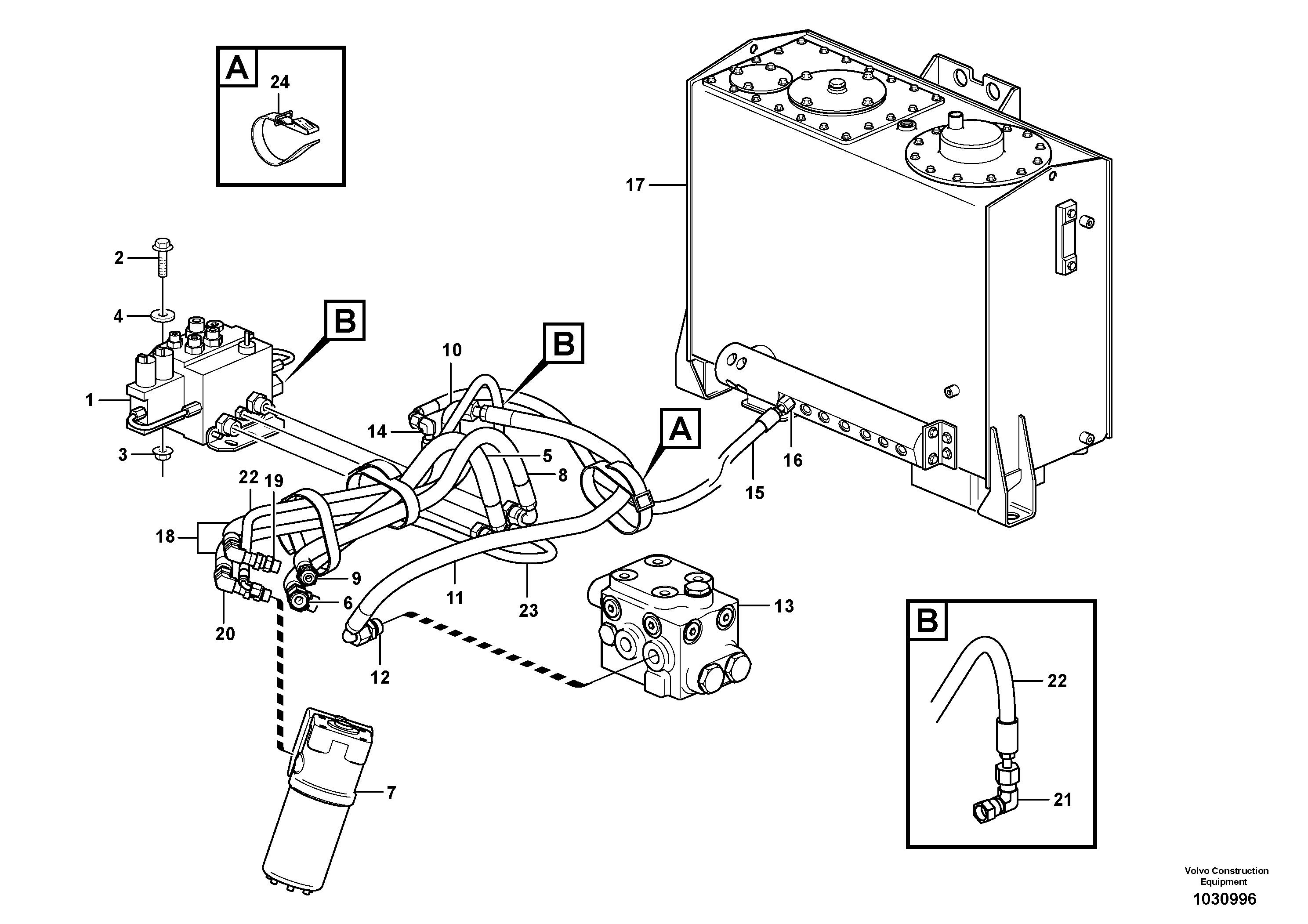 Схема запчастей Volvo L150F - 105472 CDC - steering L150F