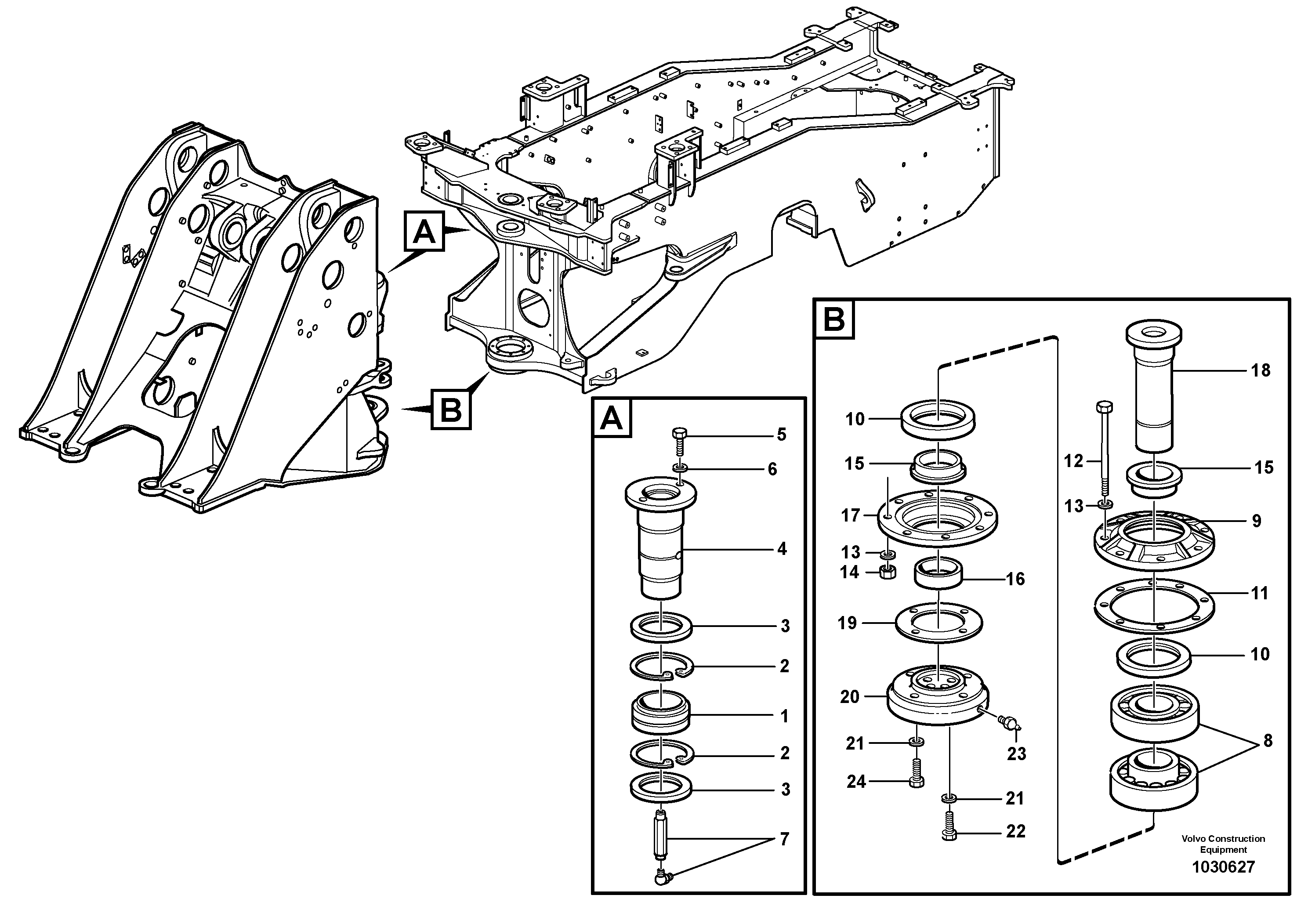 Схема запчастей Volvo L150F - 25562 Frame link L150F