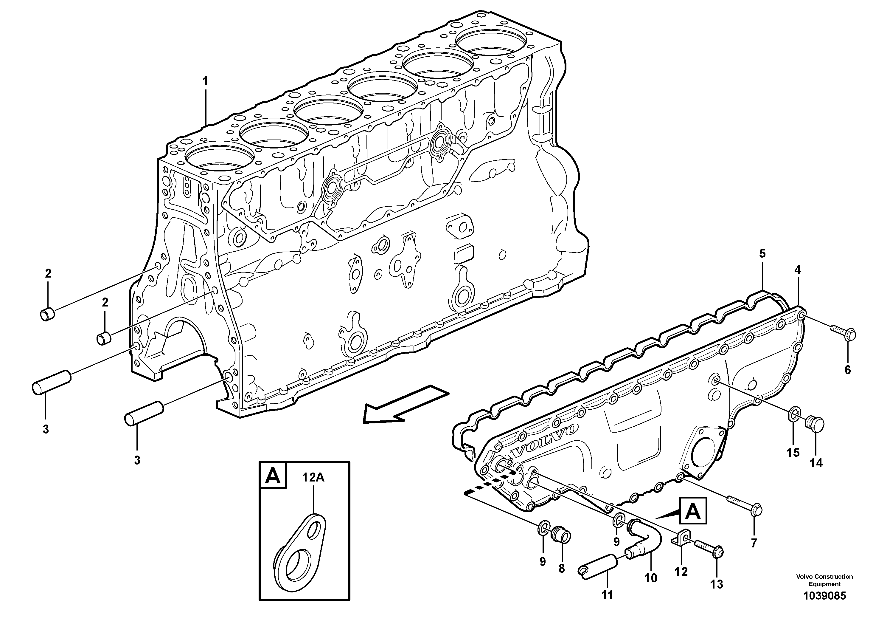 Схема запчастей Volvo L150F - 104497 Блок цилиндров L150F