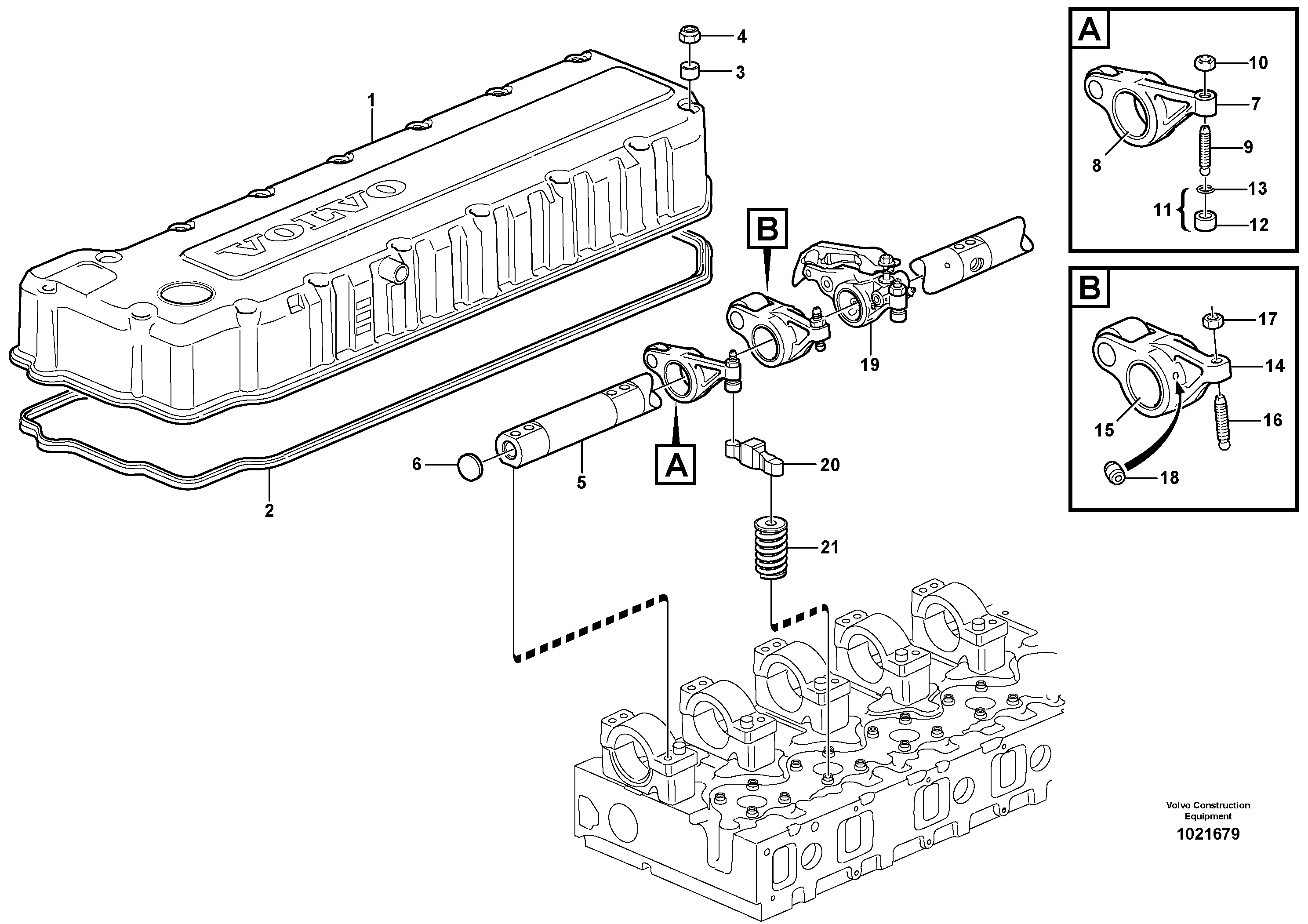 Схема запчастей Volvo L150F - 100341 Valve mechanism L150F