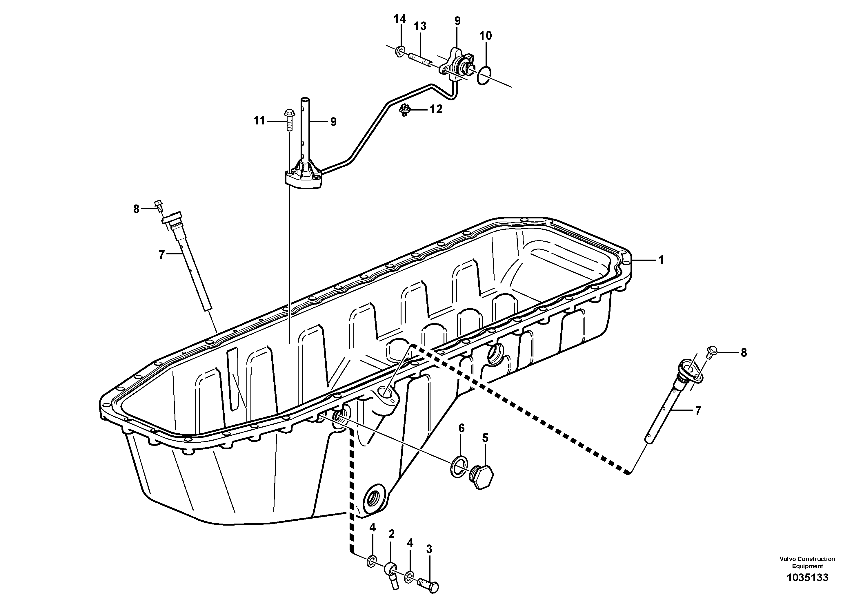 Схема запчастей Volvo L150F - 64993 Oil sump L150F