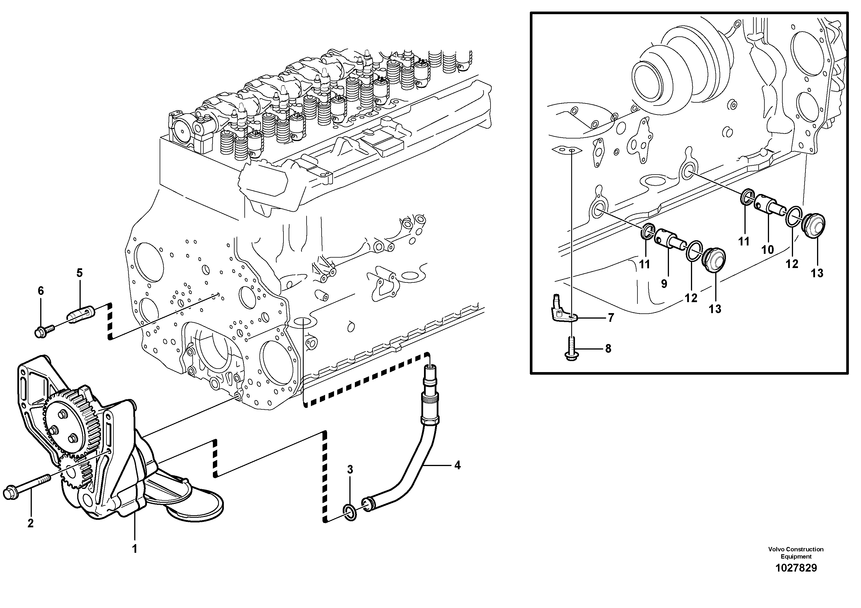 Схема запчастей Volvo L150F - 58281 Система масляной смазки L150F