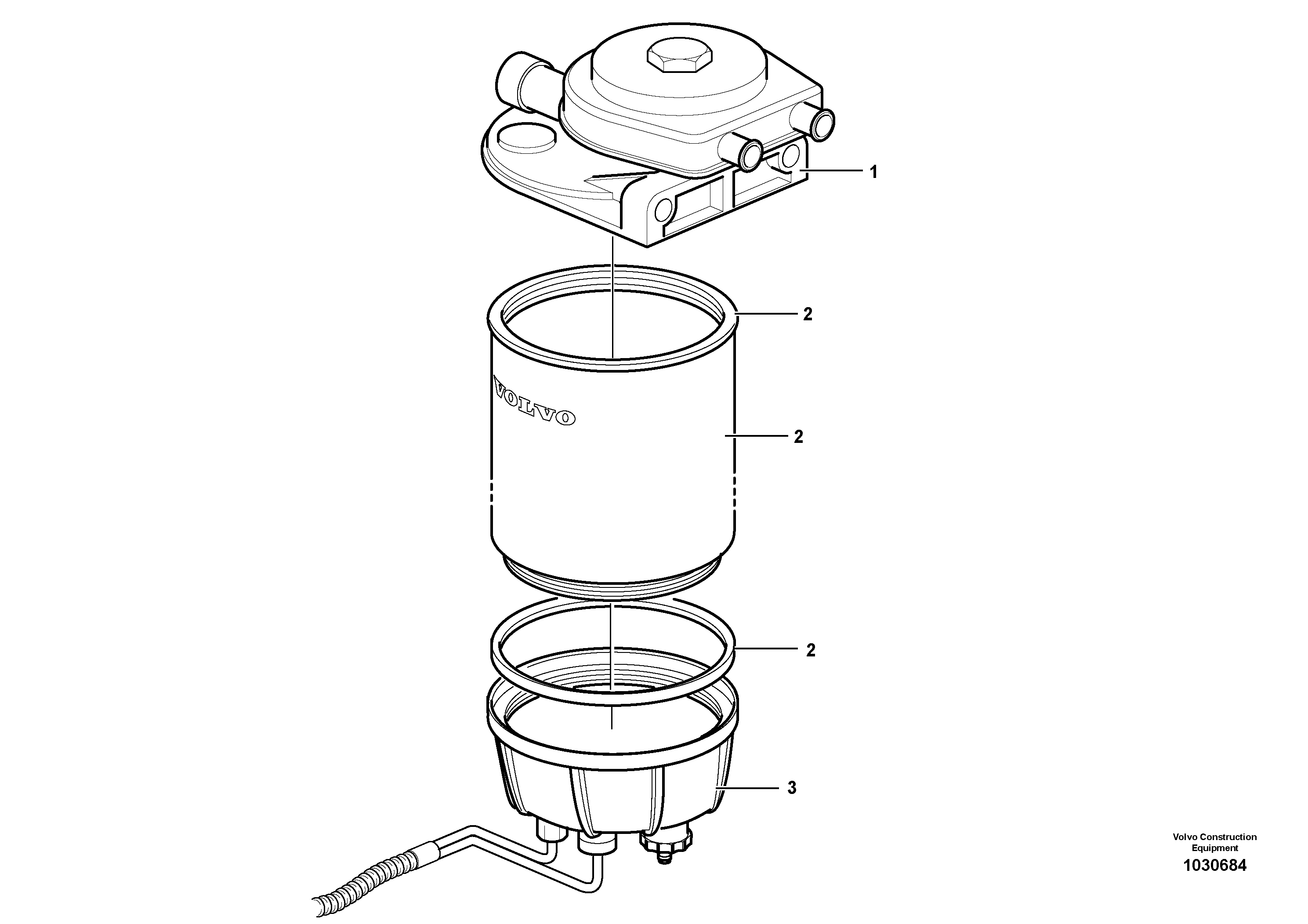 Схема запчастей Volvo L150F - 44143 Water separator L150F