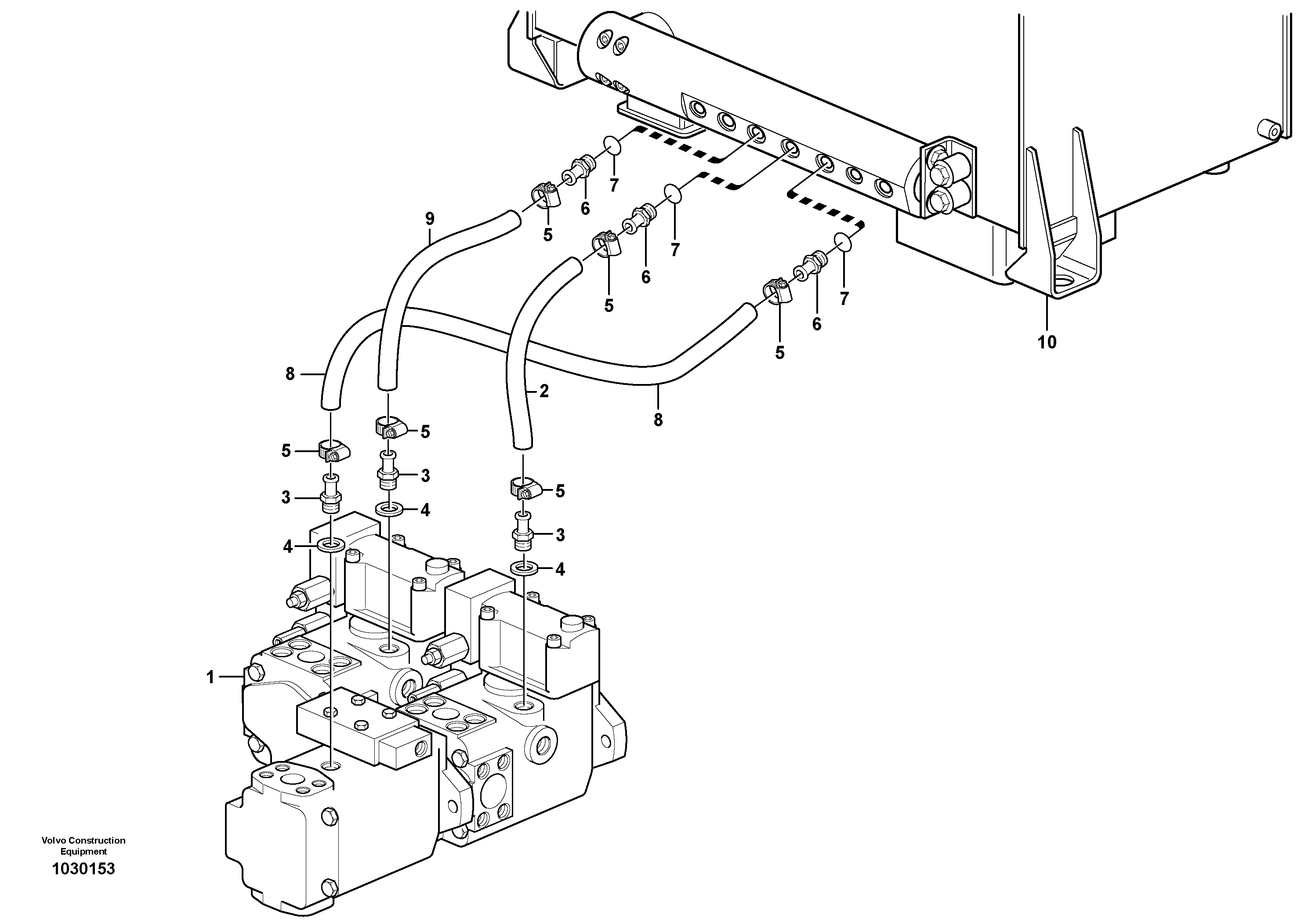 Схема запчастей Volvo L150F - 30719 Oil-bleed line, pump L150F