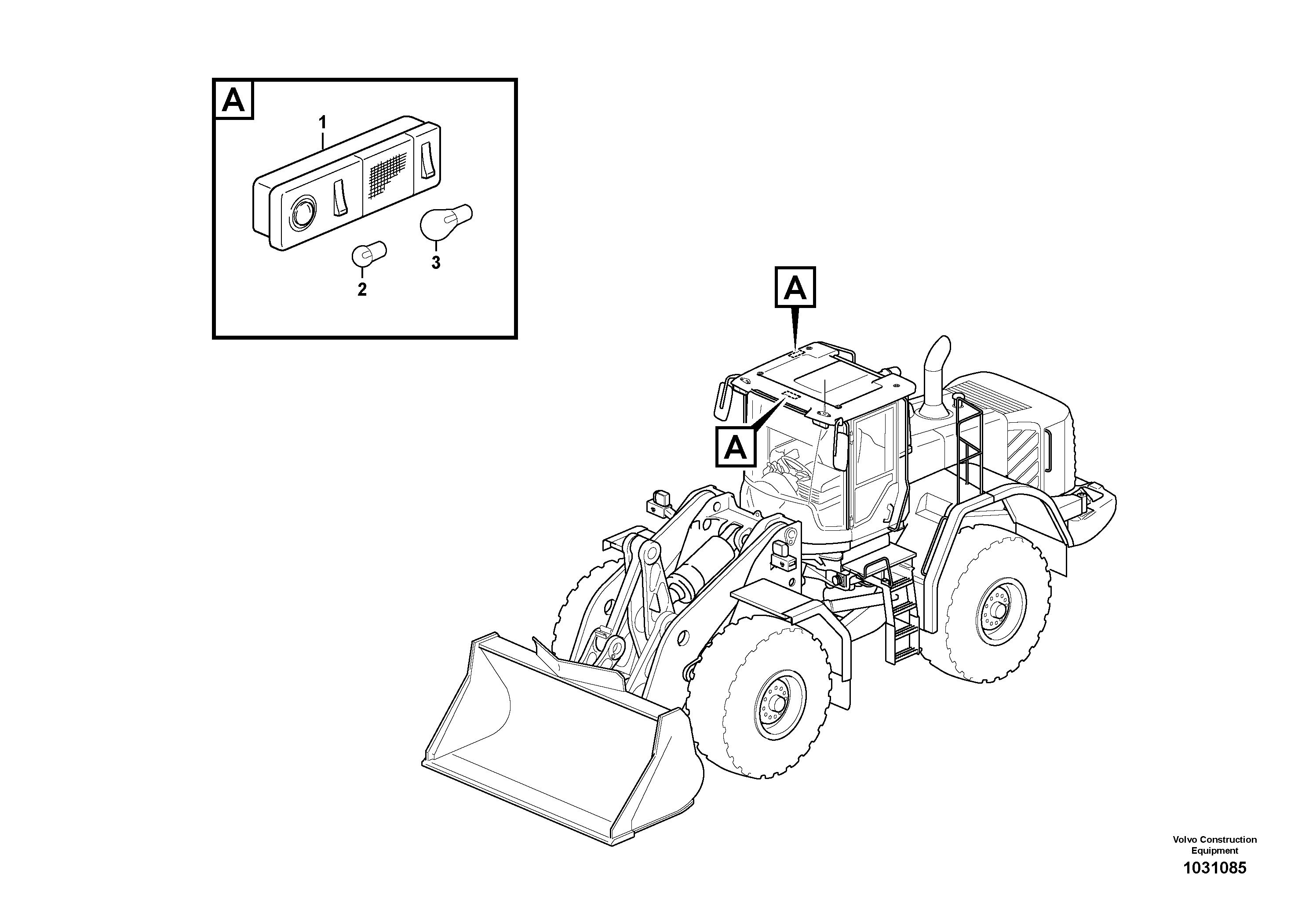 Схема запчастей Volvo L150F - 17914 Lighting, cab L150F