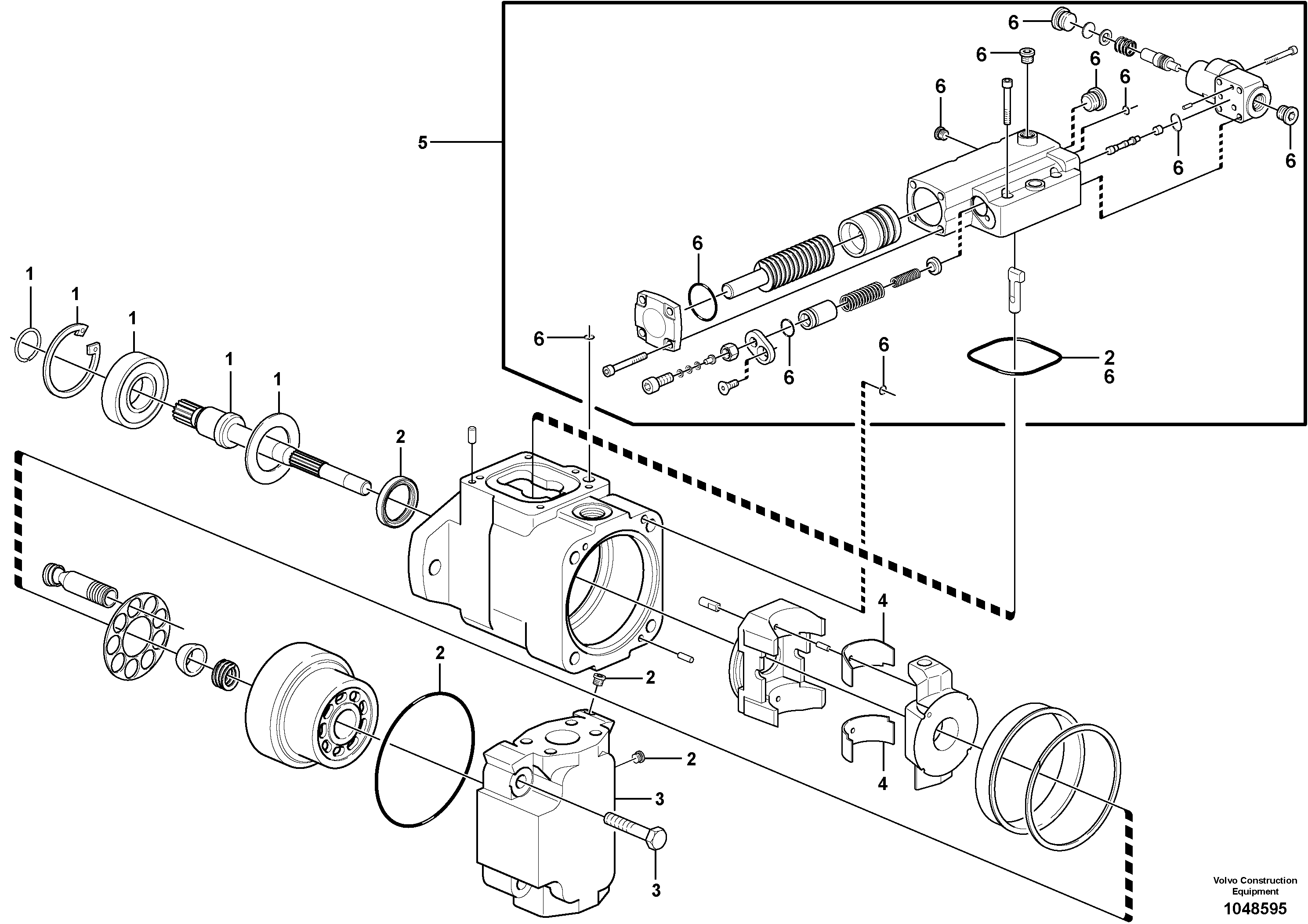 Схема запчастей Volvo L150F - 25455 Гидронасос (основной насос) L150F