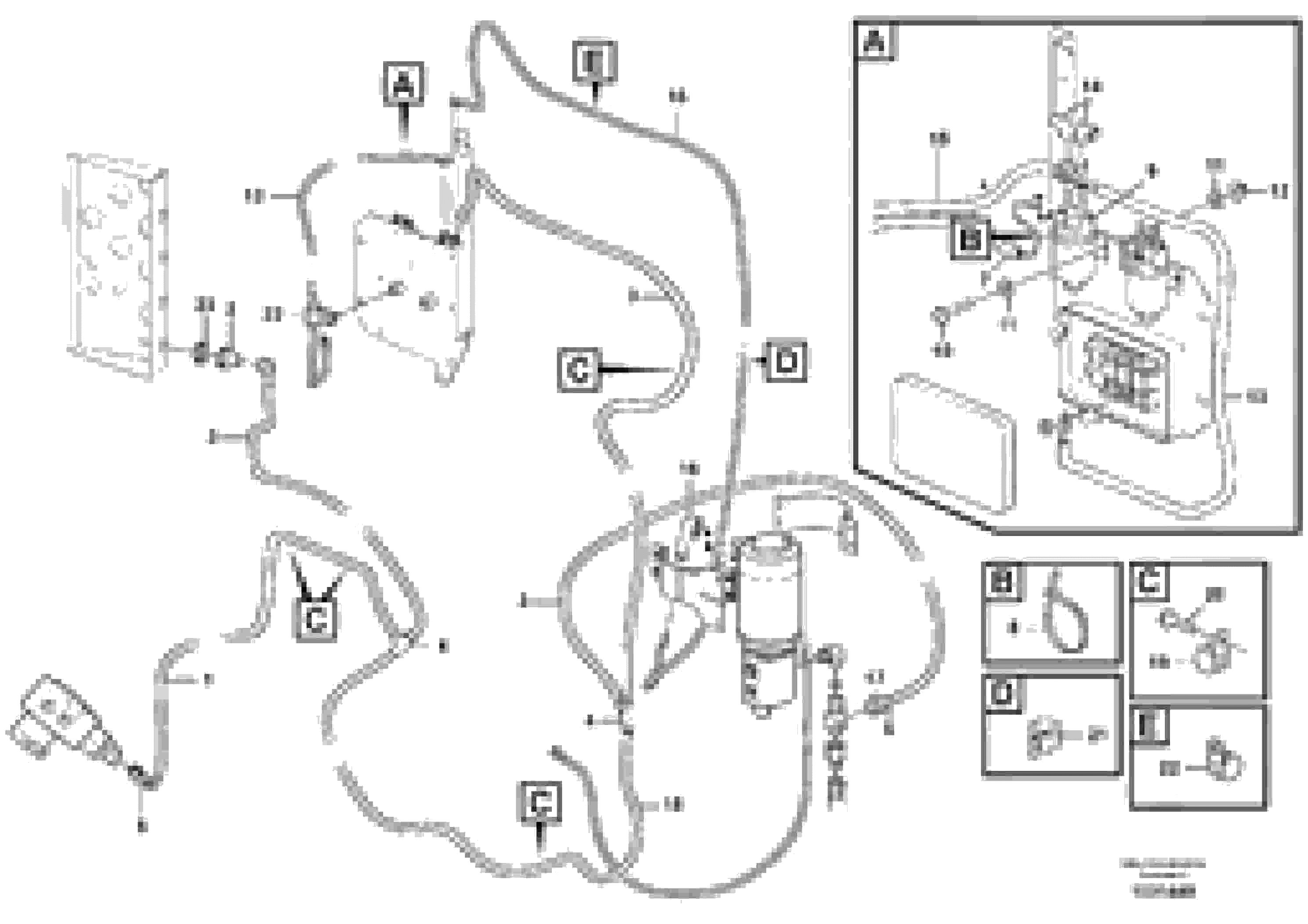 Схема запчастей Volvo L150F - 25046 Cable harness, secondary steering system L150F