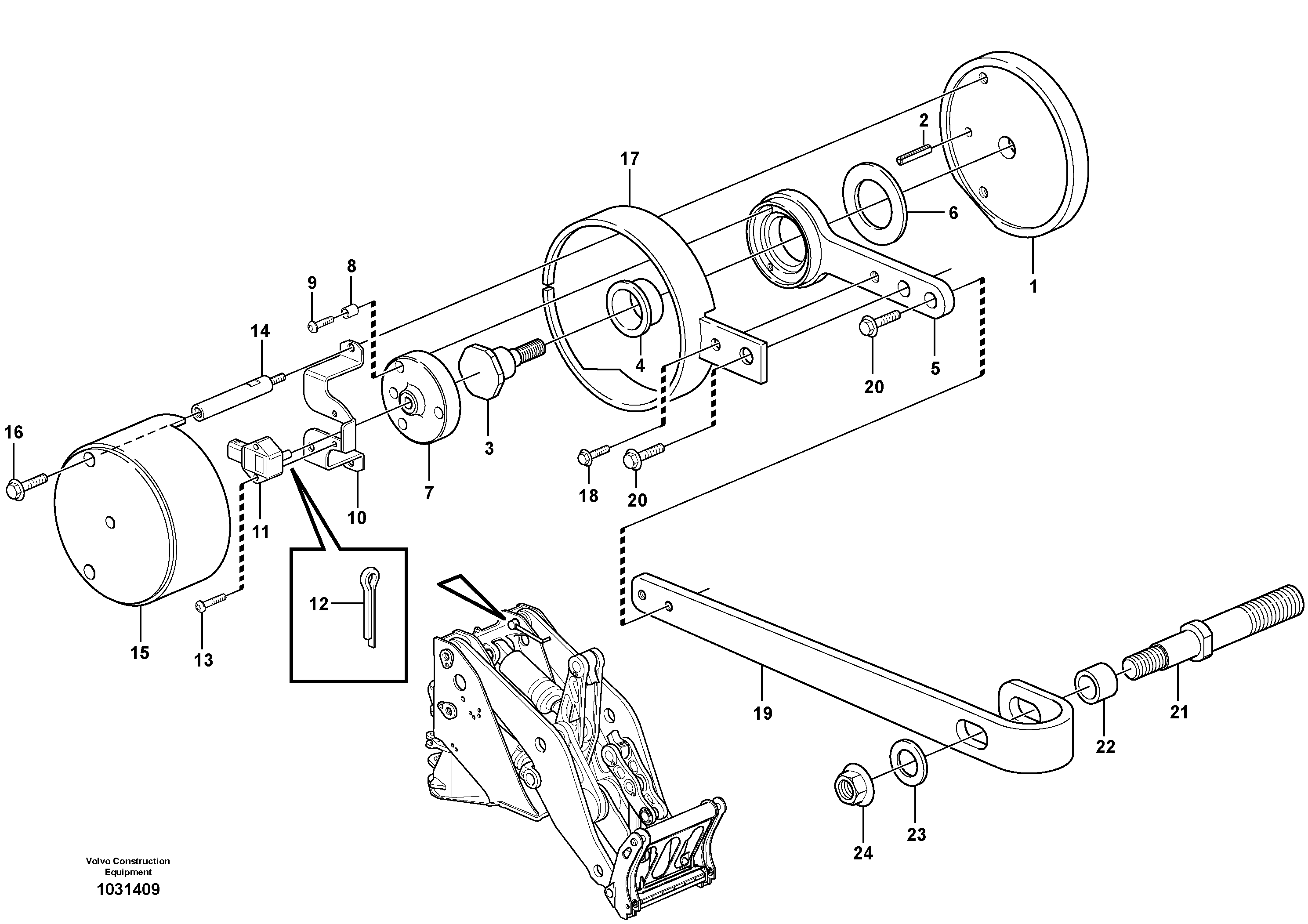 Схема запчастей Volvo L150F - 98357 Angle sensor L150F