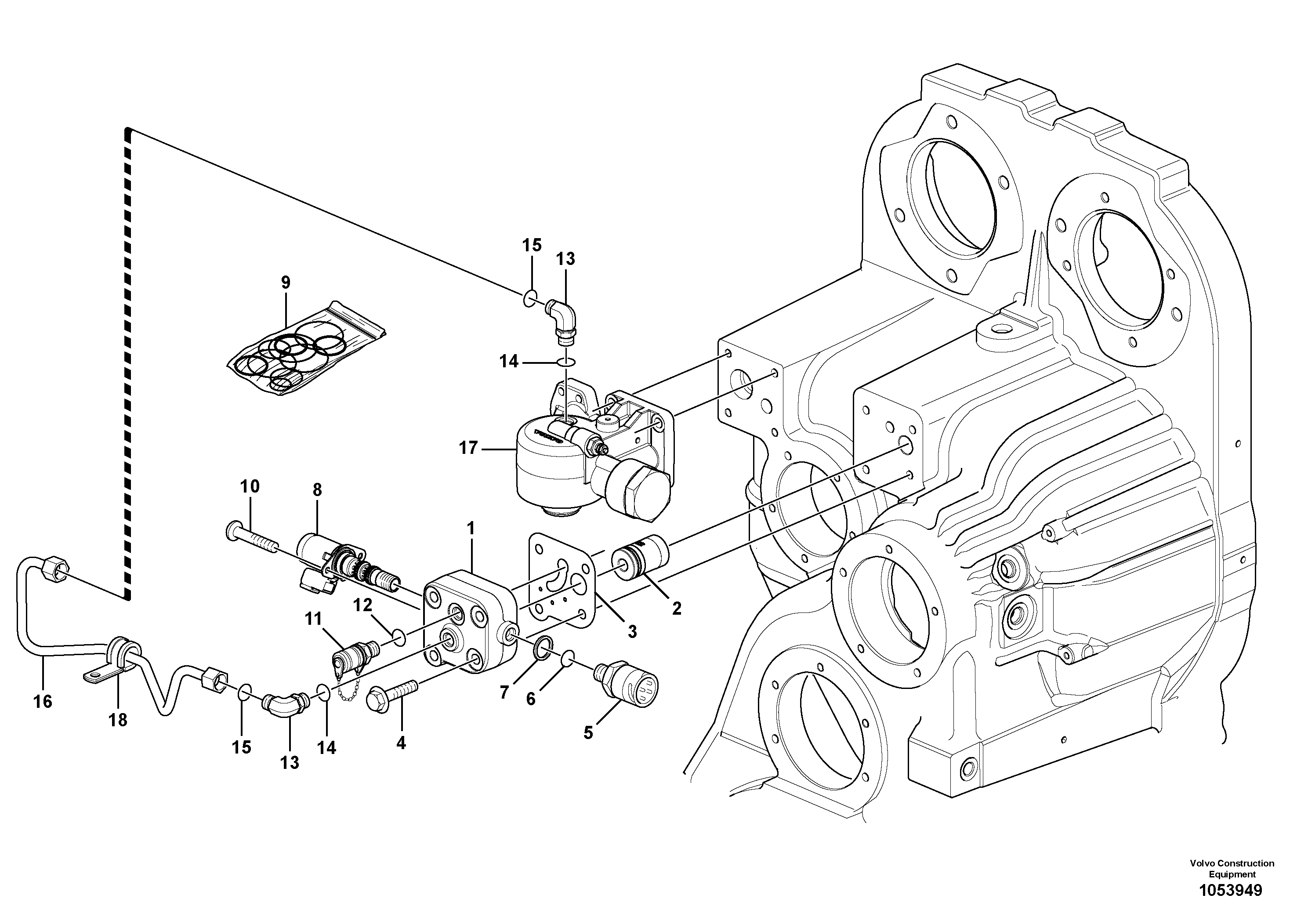 Схема запчастей Volvo L150F - 69587 Proportionalvalve L150F