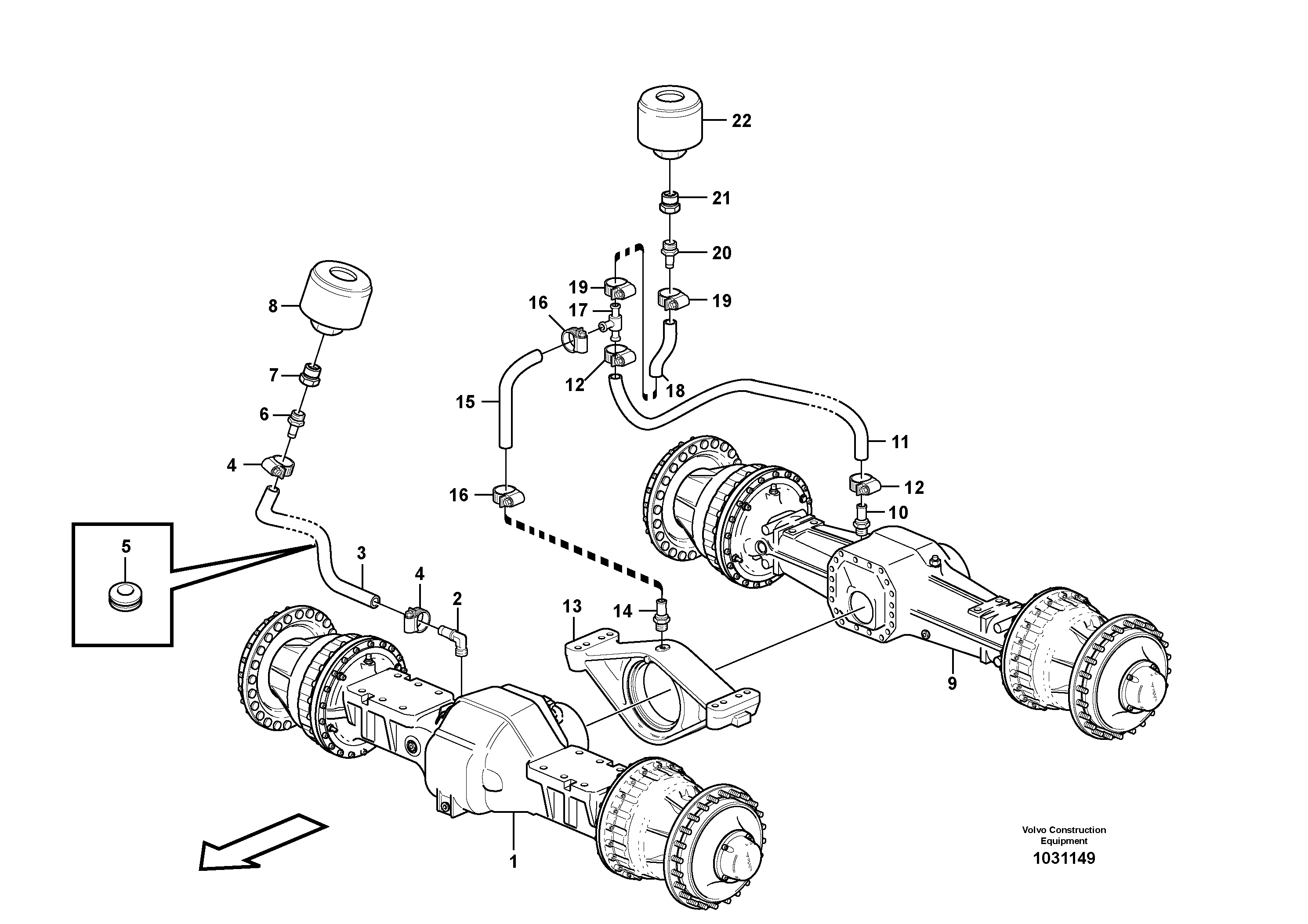 Схема запчастей Volvo L150F - 28674 Venting, planet shafts L150F