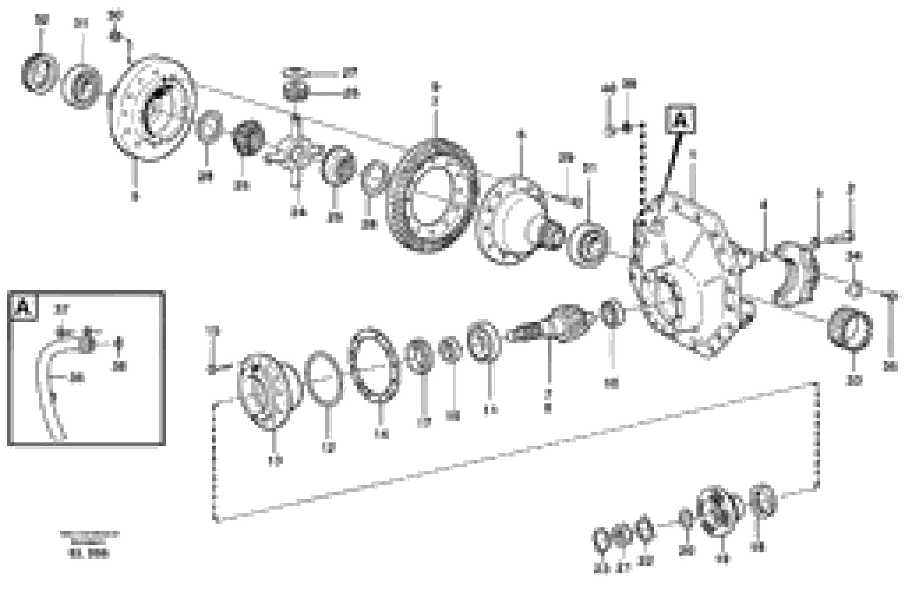 Схема запчастей Volvo L180F - 68746 Final drive, front L180F