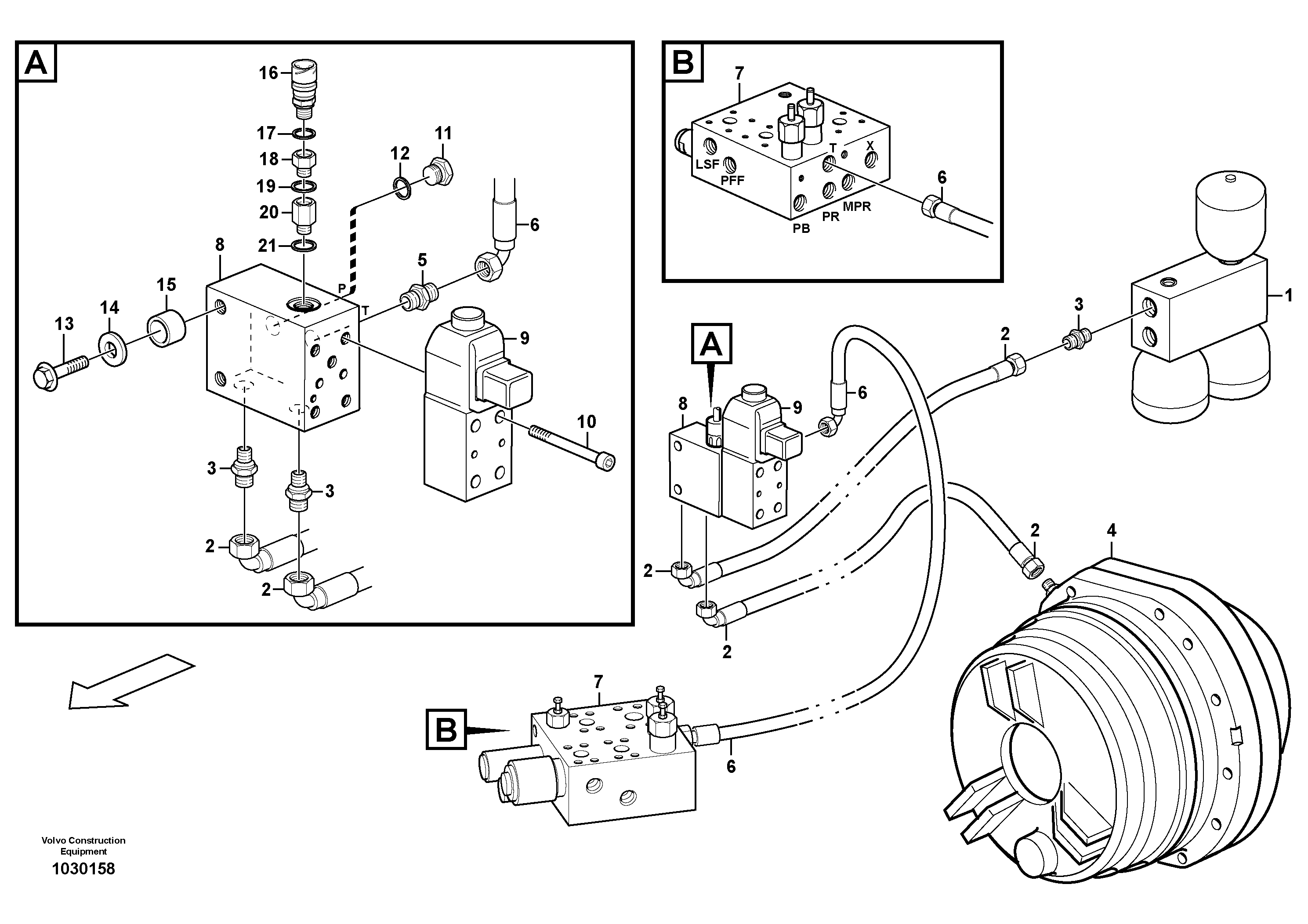 Схема запчастей Volvo L180F - 21239 Parking brake L180F