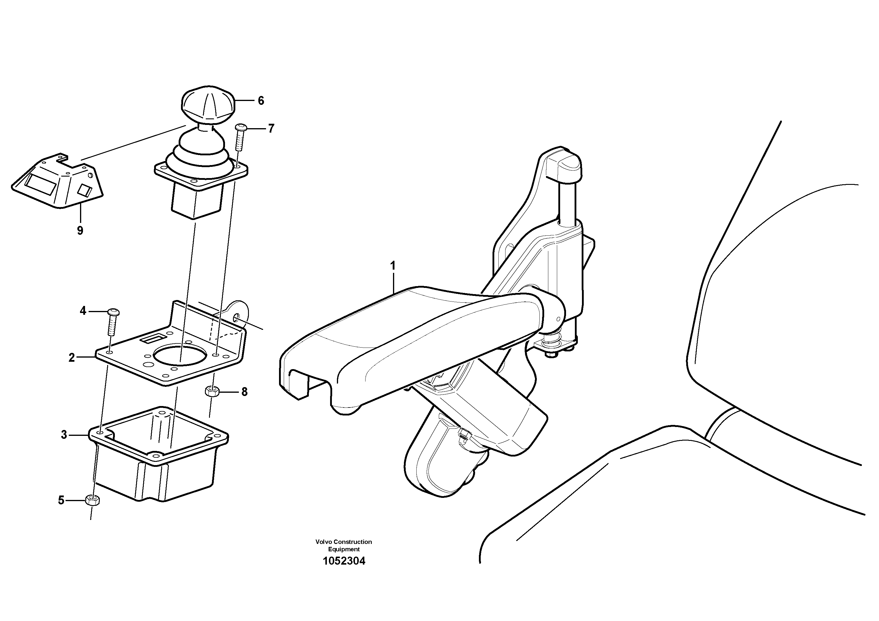 Схема запчастей Volvo L180F - 81506 Armrest L180F HL HIGH-LIFT