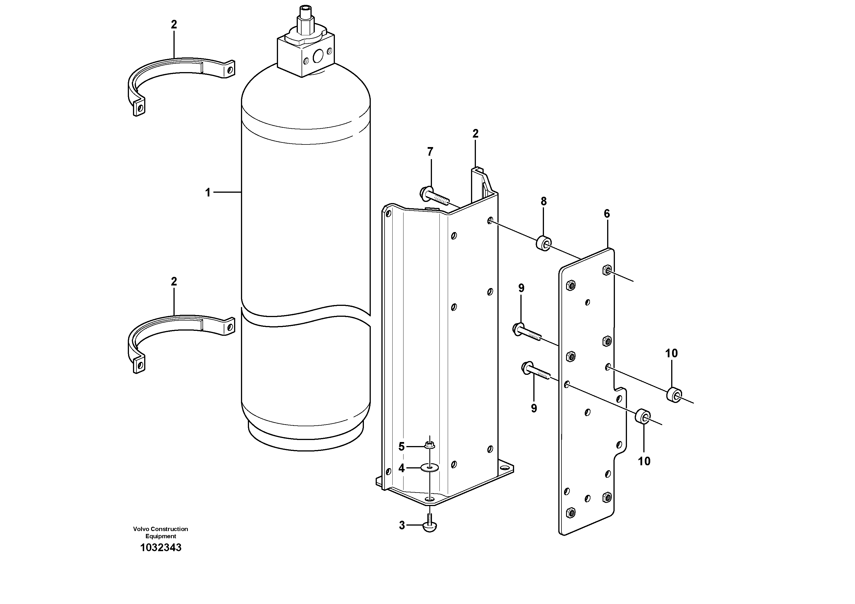 Схема запчастей Volvo L180F - 91079 Tank with fitting parts L180F HL HIGH-LIFT