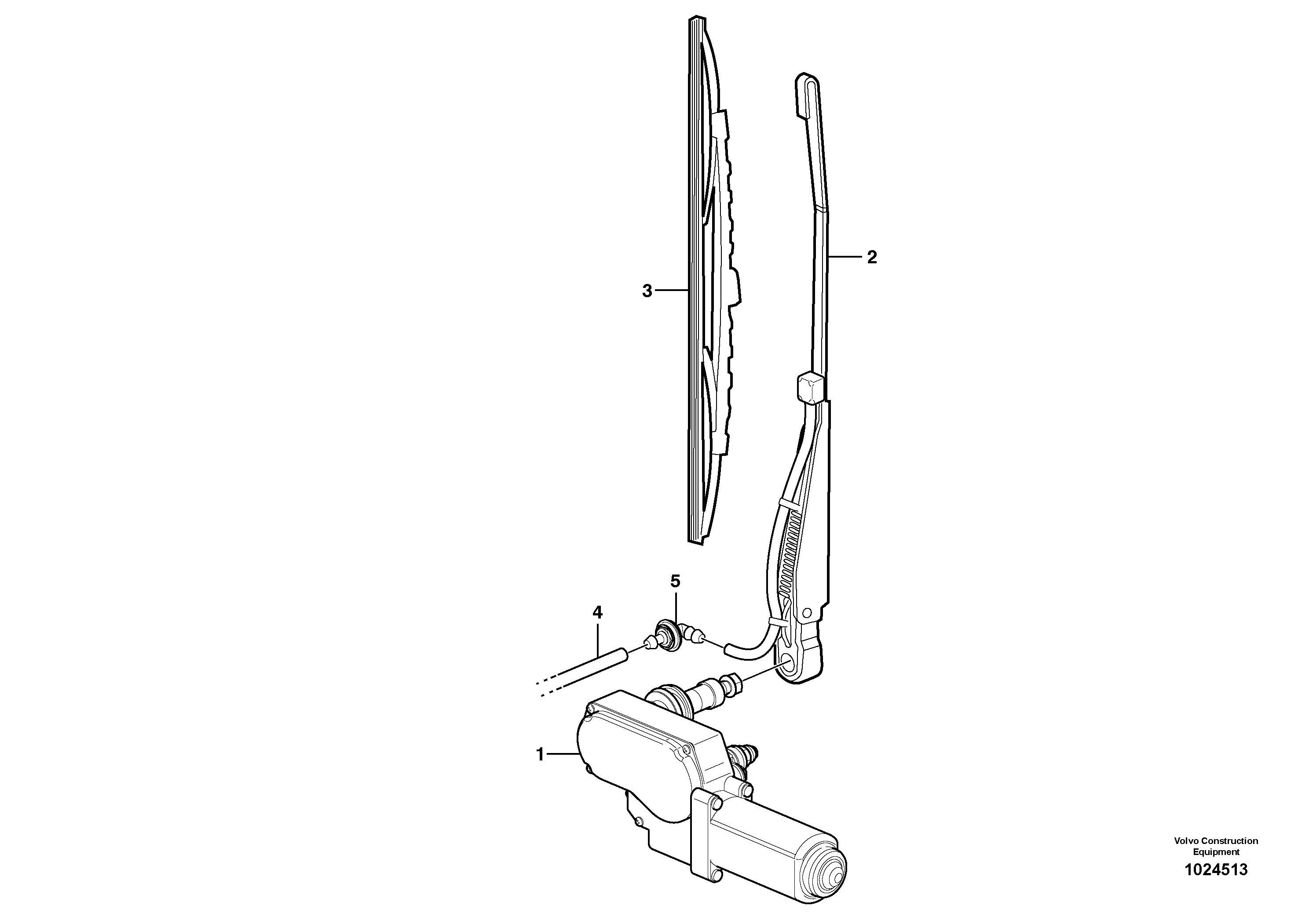 Схема запчастей Volvo L180F - 87037 Windshield wiper, rear L180F HL HIGH-LIFT